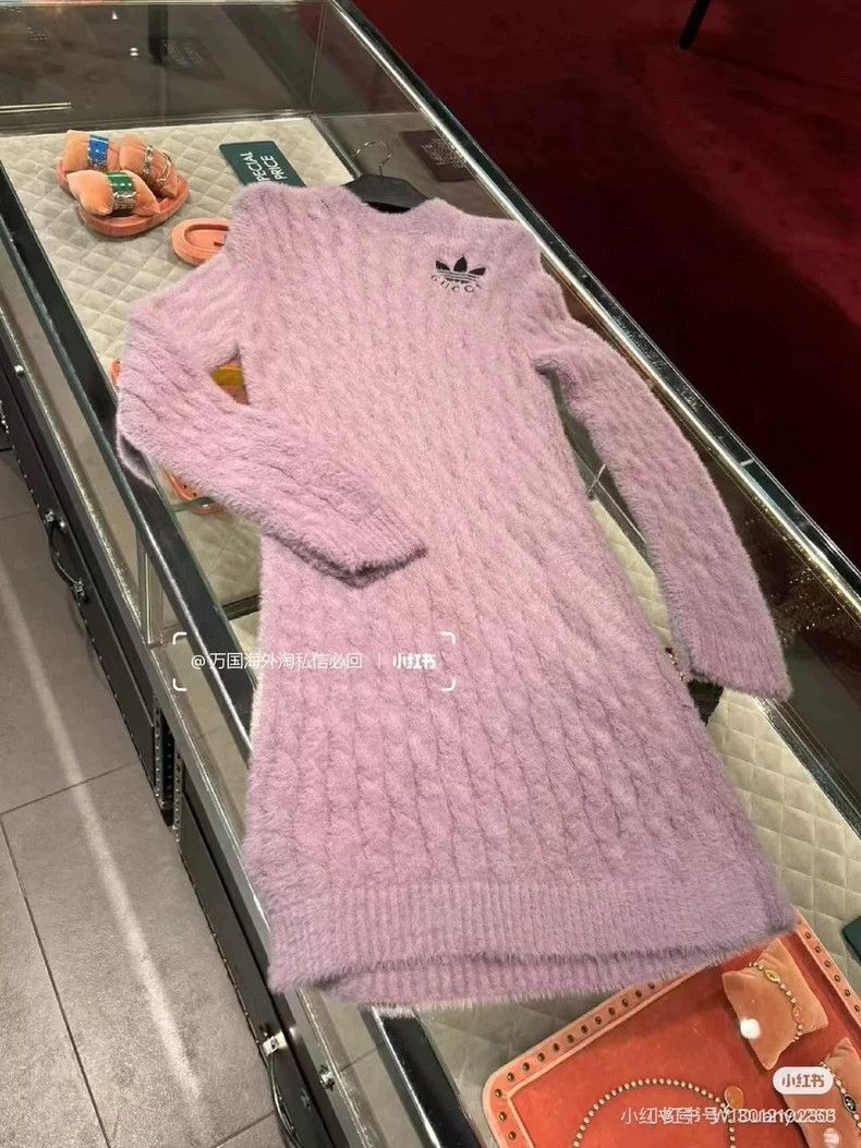 Gucci Gucci Clover co-branded purple long sweater knitwear 2501-N Size US M / EU 48-50 / 2 - 9 Thumbnail