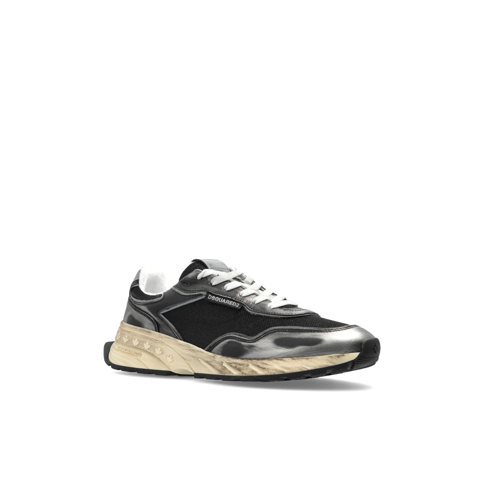 Dsquared2 DSQUARED2 Sprinter Black Leather Sneakers New And Authentic Size US 8.5 / EU 41-42 - 2 Thumbnail