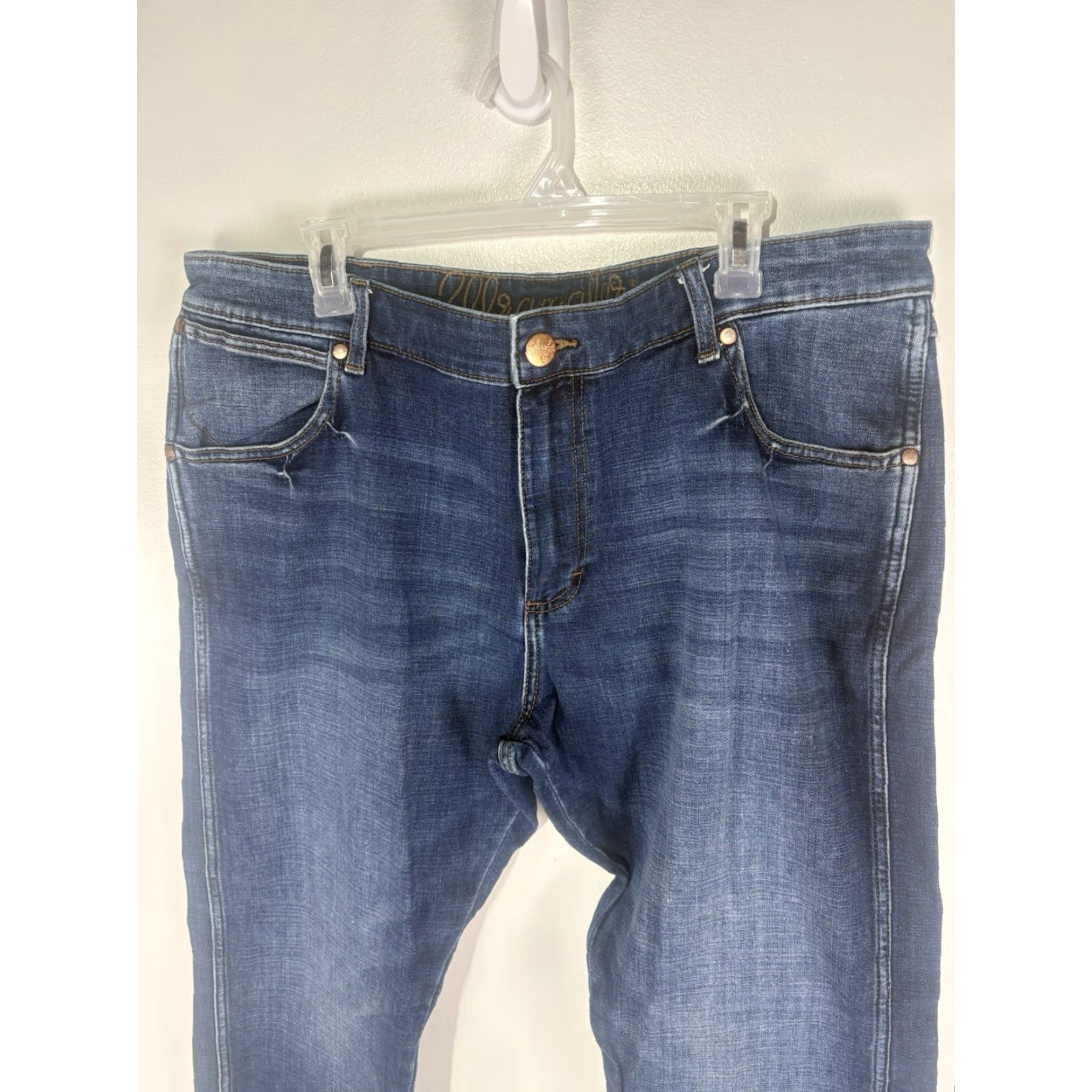 Wrangler Wrangler Retro Jeans Men’s 38X32 Brown Patch Slim Straight Size US 38 / EU 54 - 3 Thumbnail