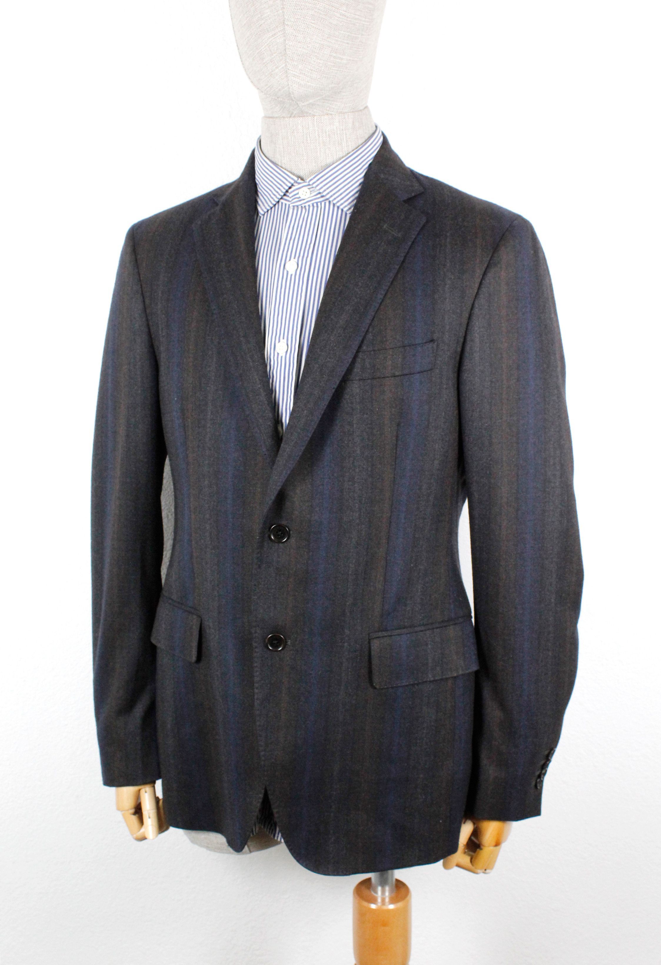 Etro Milano Striped Wool Blazer Jacket 52