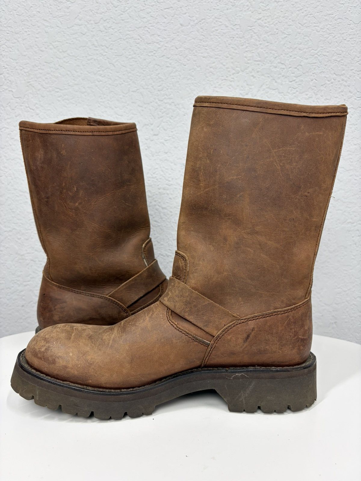 Harley Davidson Double Buckle Black Moto Boots Red Wing Frye Guidi Inspired Size US 8 / EU 41 - 6 Thumbnail