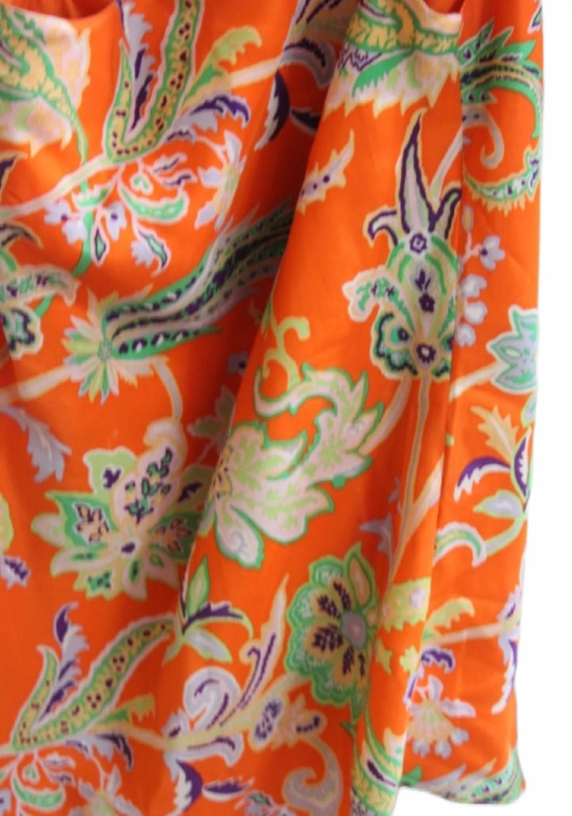Other Etcetera Women's 6 Orange Floral One-Shoulder Sleeveless Top Size M / US 6-8 / IT 42-44 - 3 Thumbnail