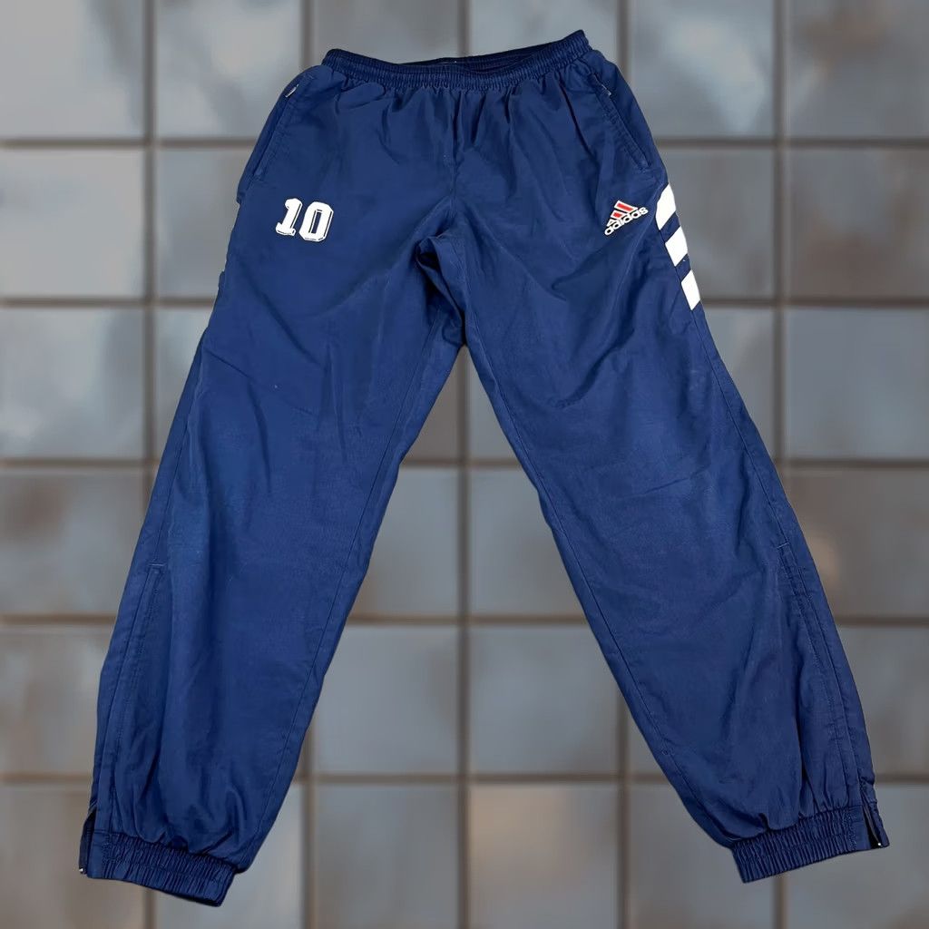 Adidas VINTAGE adidas Mens Tracksuit Bottom Pants Sweat Joggers Medium Blue 00s #10 Size 40R - 1 Thumbnail