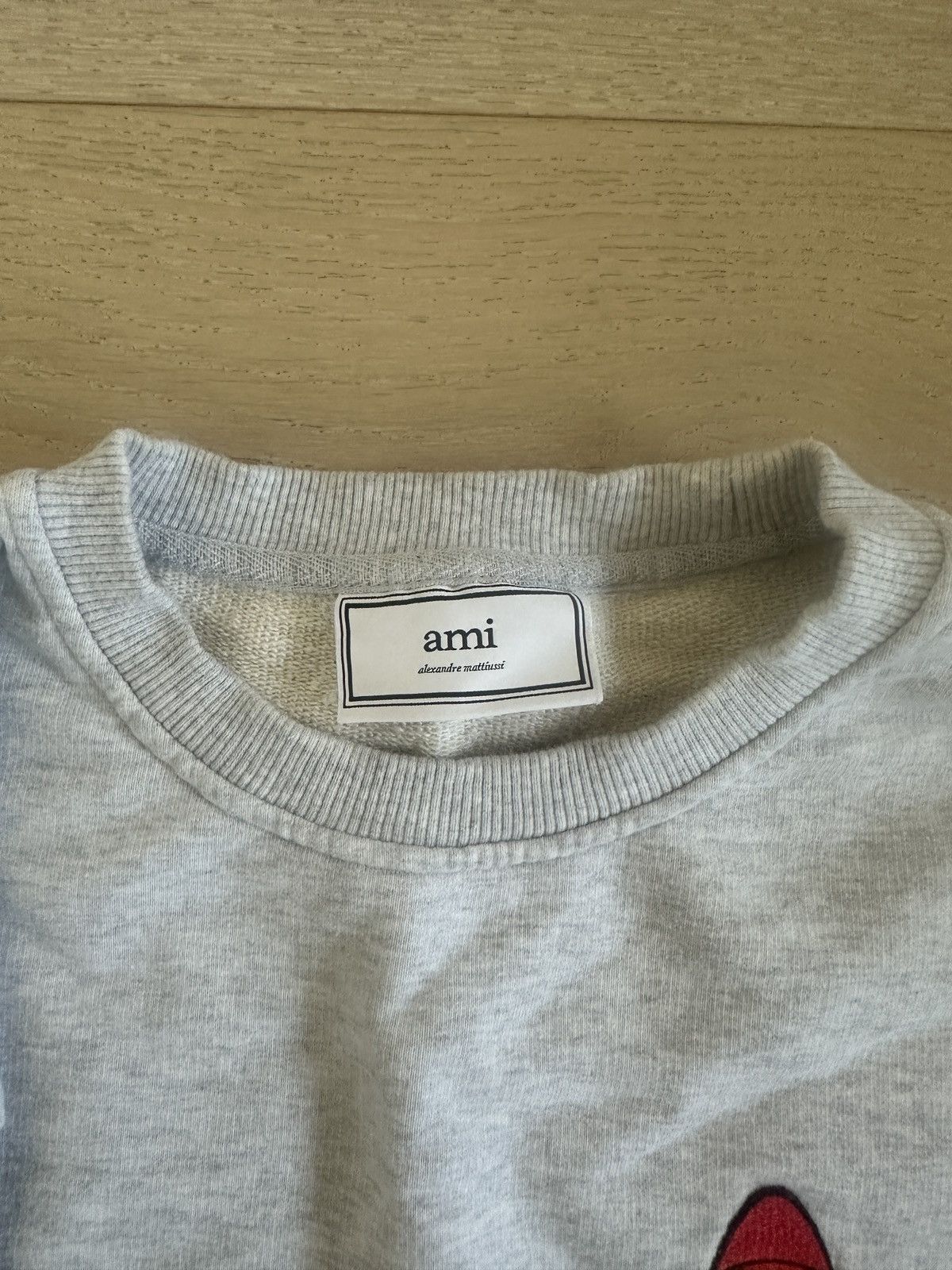 AMI AMI x Smiley Sweatshirt - Marl Grey Size US L / EU 52-54 / 3 - 4 Thumbnail