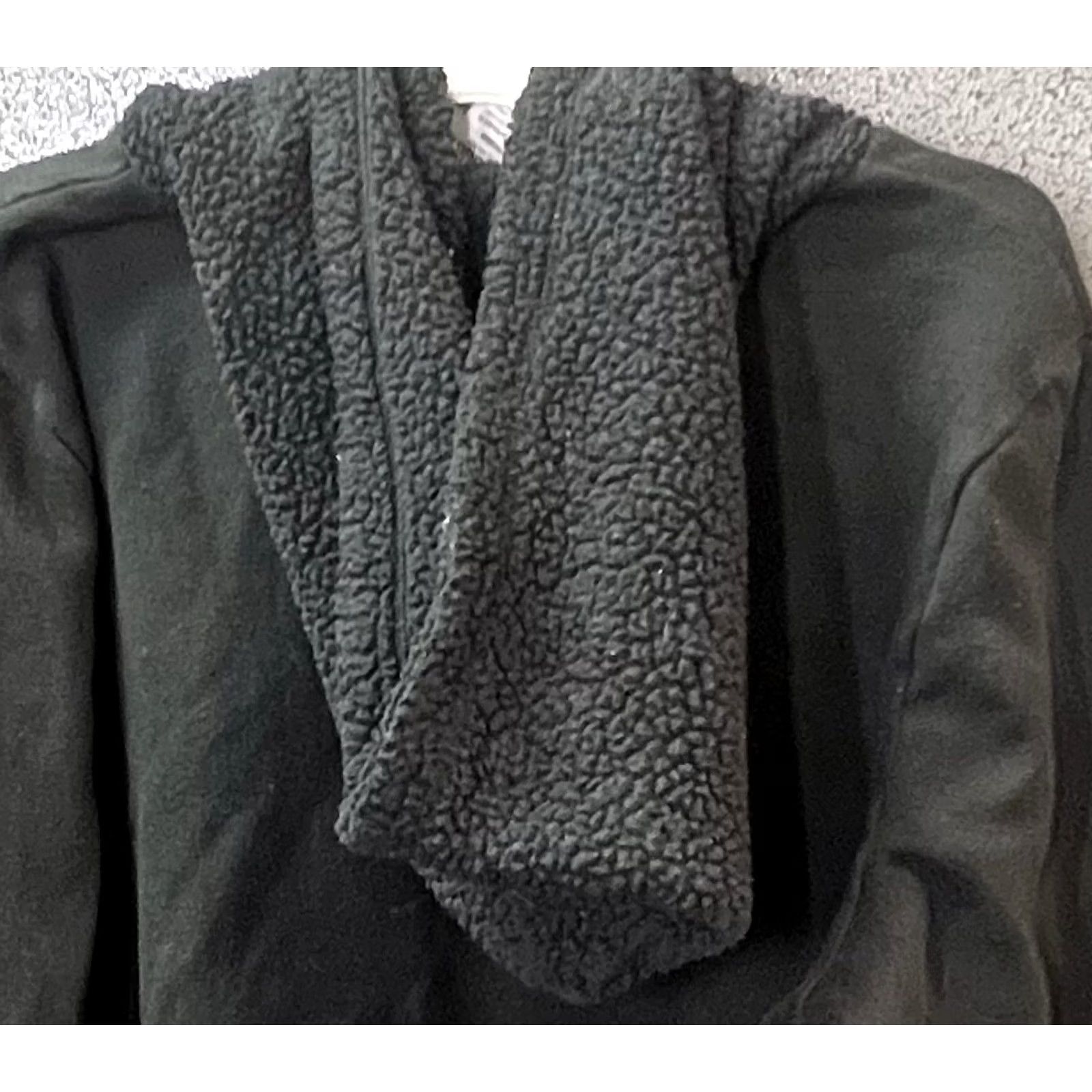 Victoria's Secret Victoria’s Secret PINK Hoodie Pullover Black Large Women Logo Hooded Pockets Full Zip Relaxed Knit Cotton Polyester Built-in Kangaroo Pocket Size L / US 10 / IT 46 - 5 Thumbnail