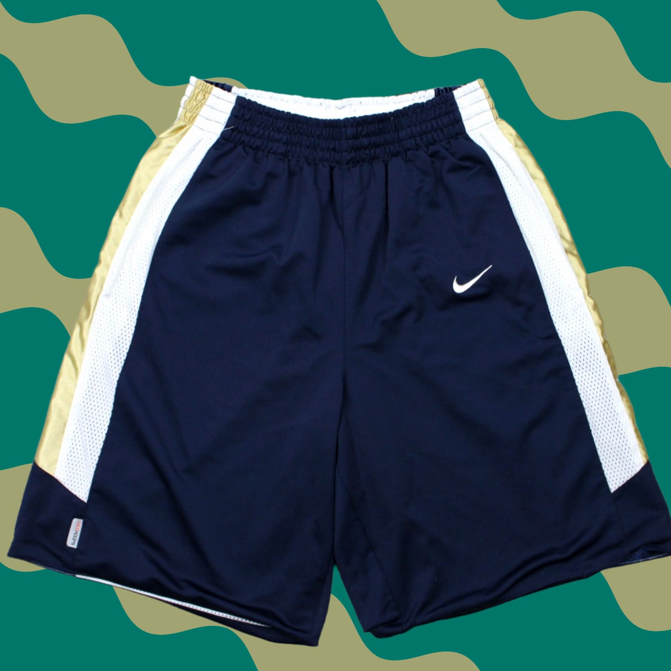 Nike Nike Hoops Shorts Mens Medium Reversible 9" Inseam Blue/White/Yellow Basketball Athletic Casual Sports 90s Retro Mens Size US 31 - 1 Thumbnail