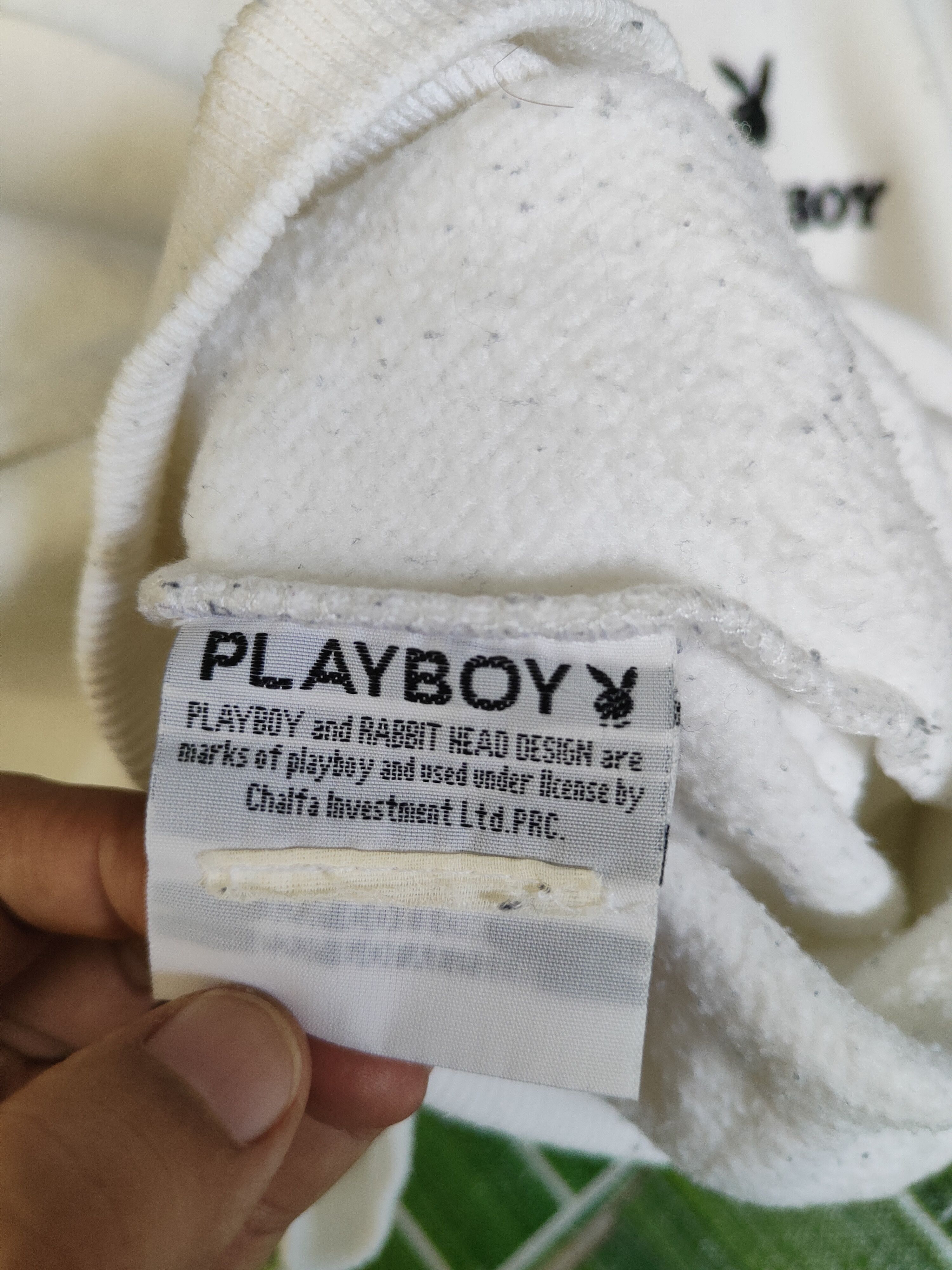 Playboy DL Playboy vintage big logo White Sweatshirts #S2481 Size US L / EU 52-54 / 3 - 6 Thumbnail