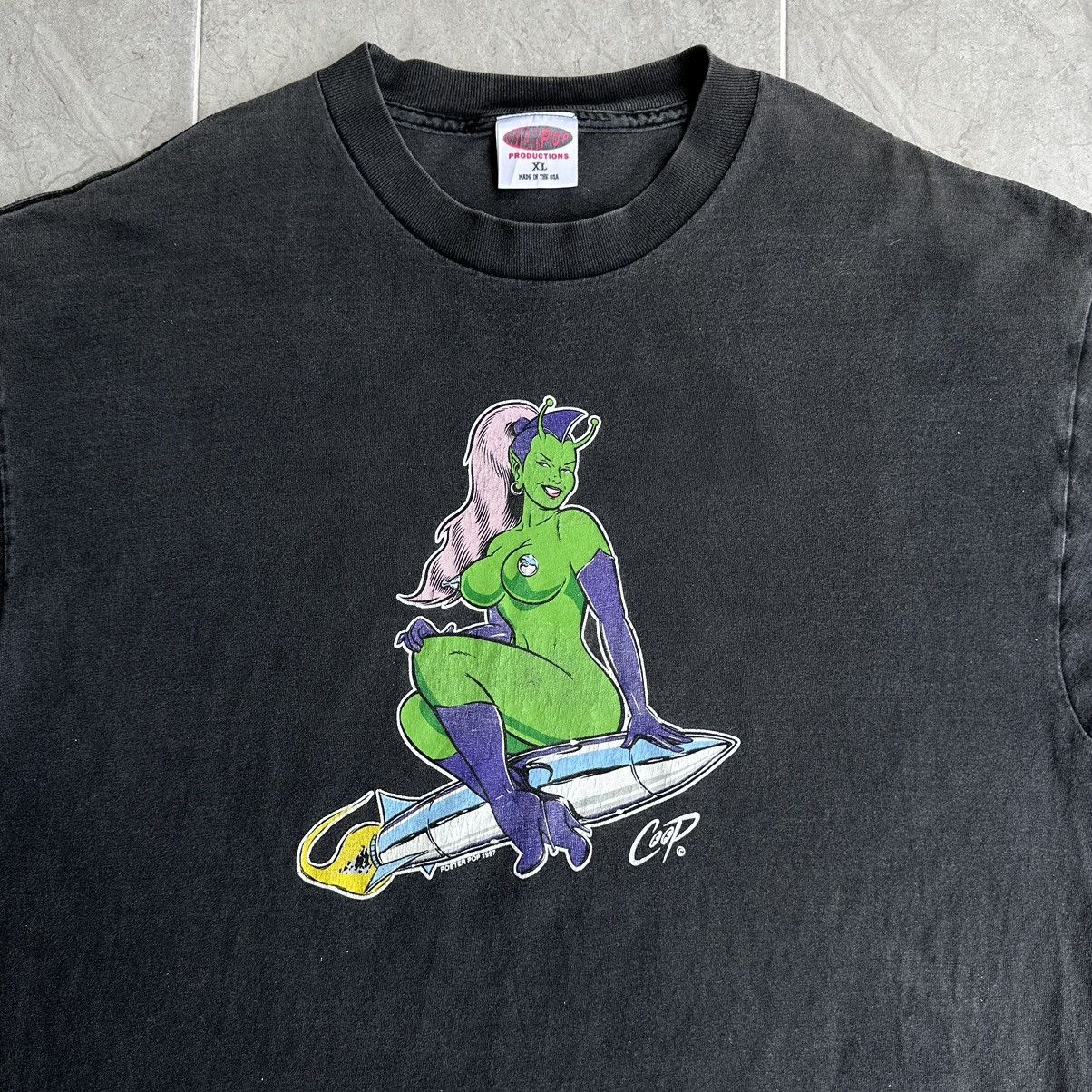 Vintage Sunfaded! Vintage Coop 1997 Poster Pop Devil Rare Tee Shirt Size US XL / EU 56 / 4 - 2 Thumbnail