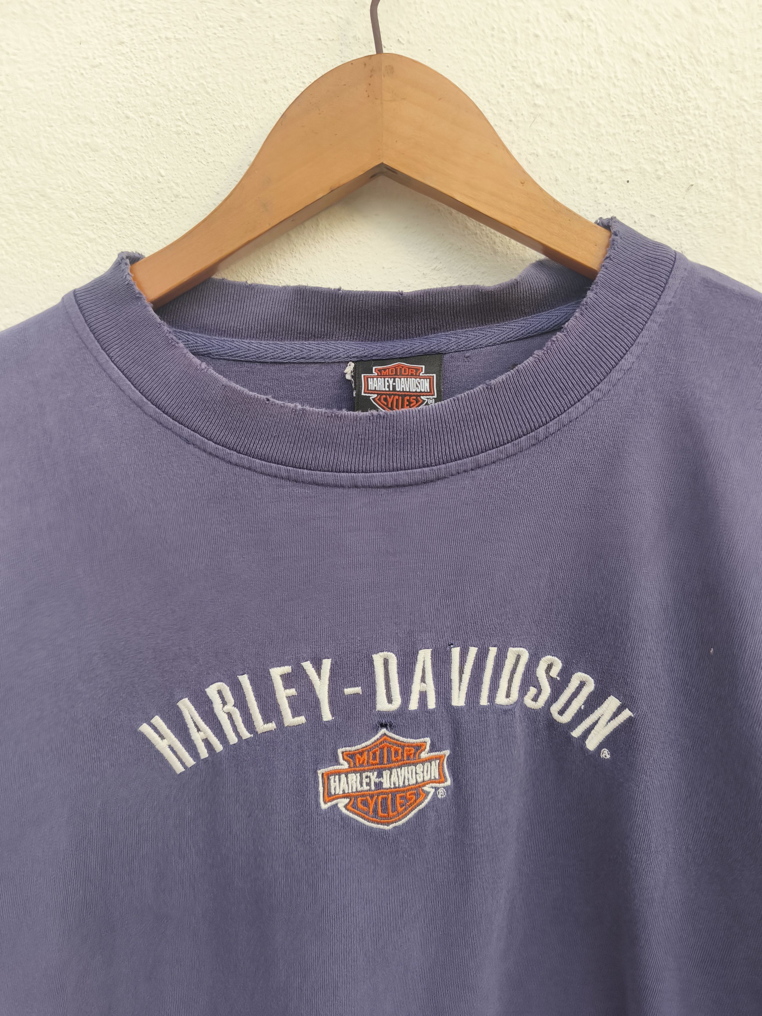 Harley Davidson 🔥Trashed 🔥 Vintage Harley Davidson t shirt sun faded Size US L / EU 52-54 / 3 - 1 Thumbnail