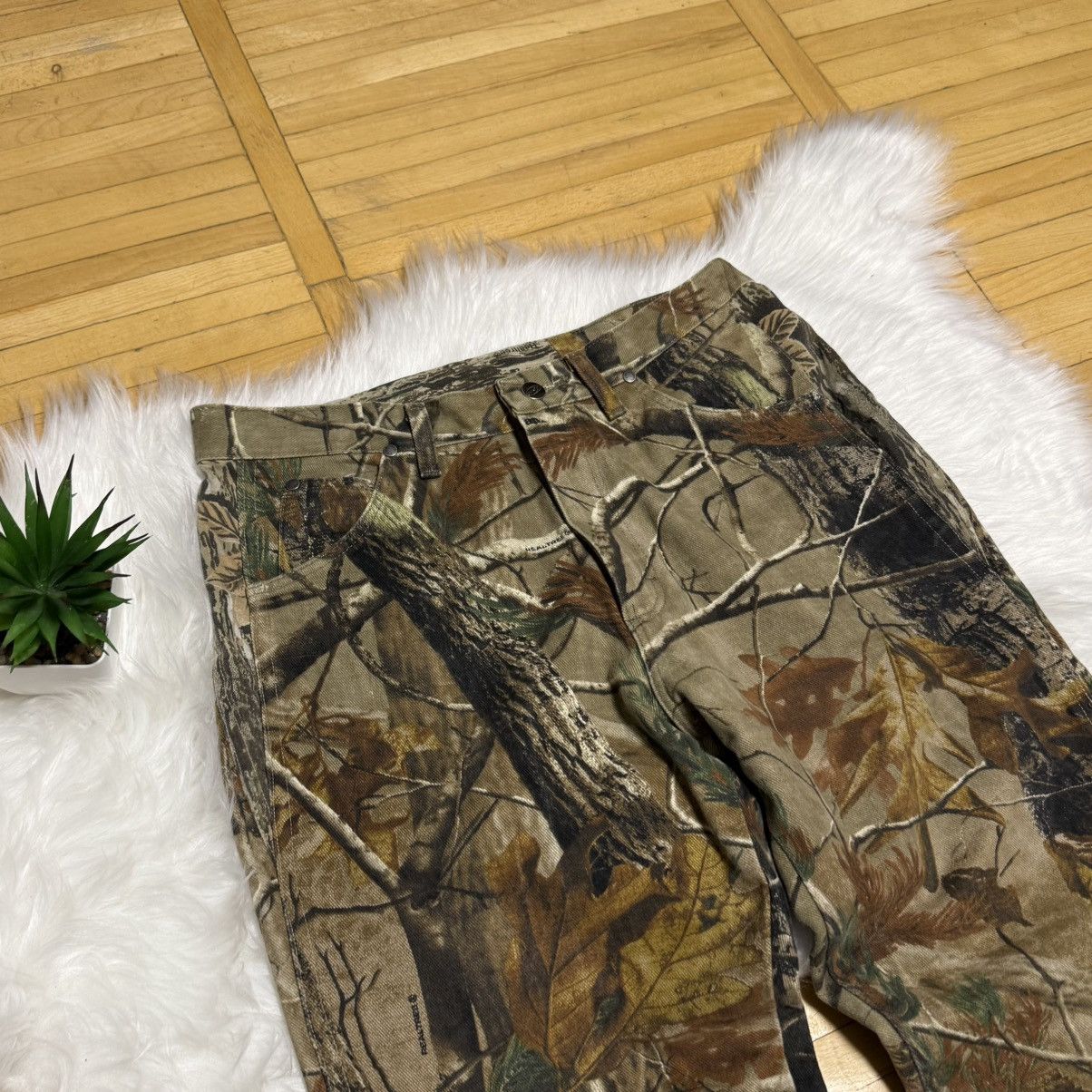 Wrangler 📌 Vintage Wrangler Realtree Camo Y2K Baggy Jeans Rare Size 38" / US 16 / IT 52 - 12 Thumbnail