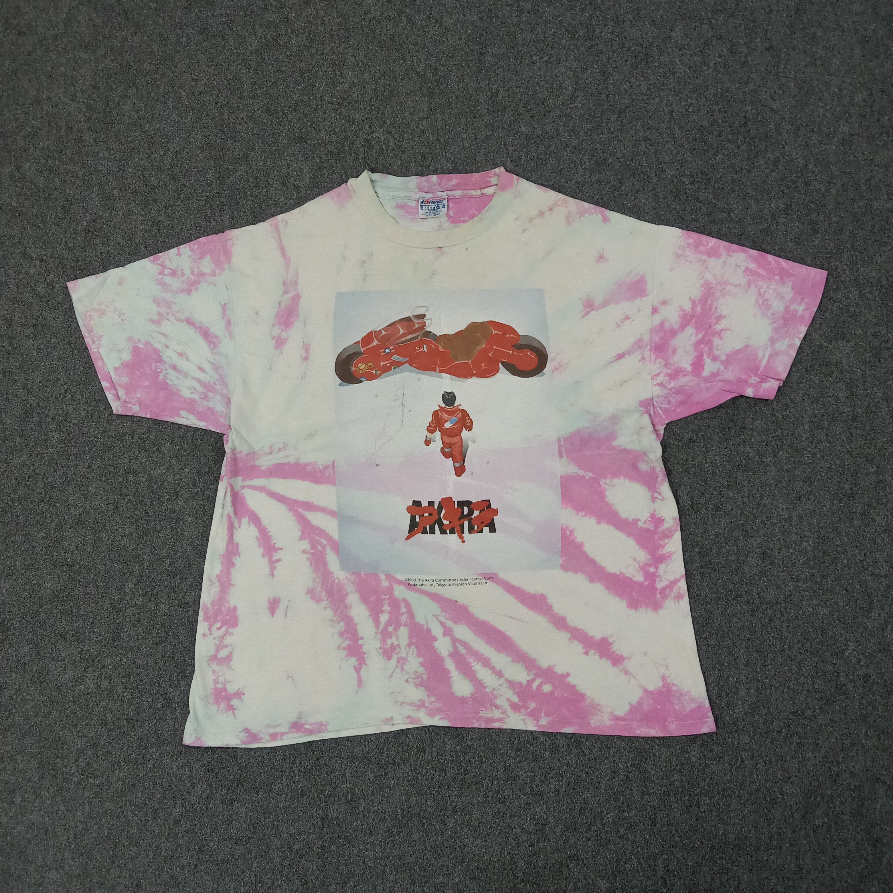Hanes Akira 90s Japanese Anime Tie Dye Tshirt C259N15 Size US XL / EU 56 / 4 - 1 Thumbnail