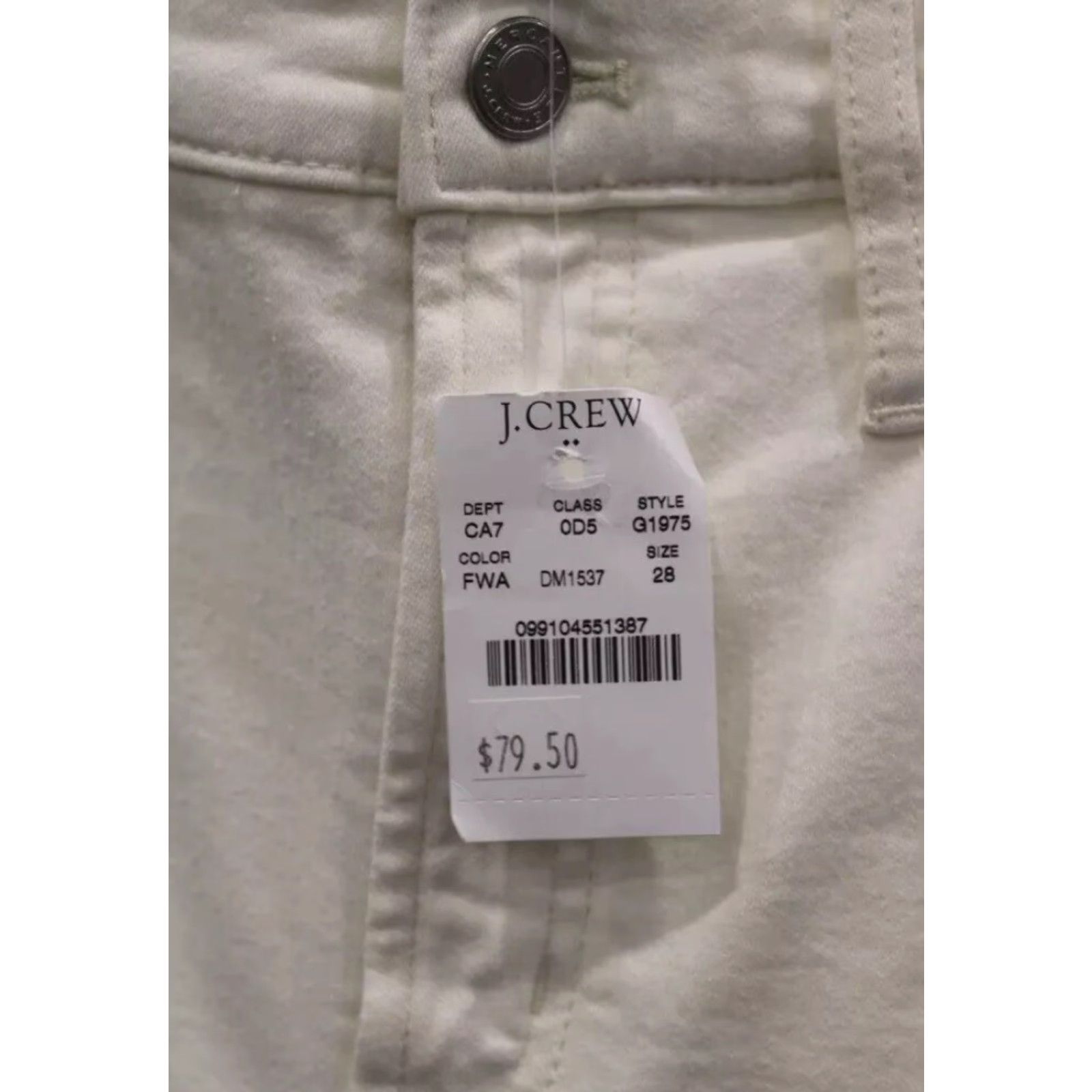 J.Crew J.CREW Jeans White Skinny Ankle Cotton Blend Size 8 Womens Skinny Fit NWT Regular 32 in Waist Size 24" / US 00 / IT 34 - 3 Thumbnail
