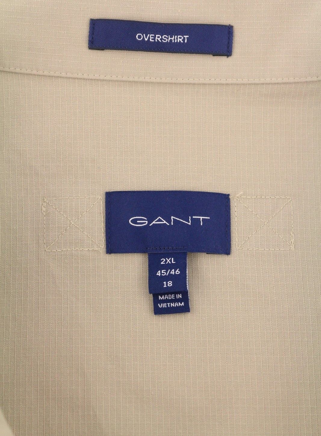 Gant RIPSTOP OVERSHIRT 2XL Plaza Taupe Patch Pocket 87518 Size US XXL / EU 58 / 5 - 6 Thumbnail