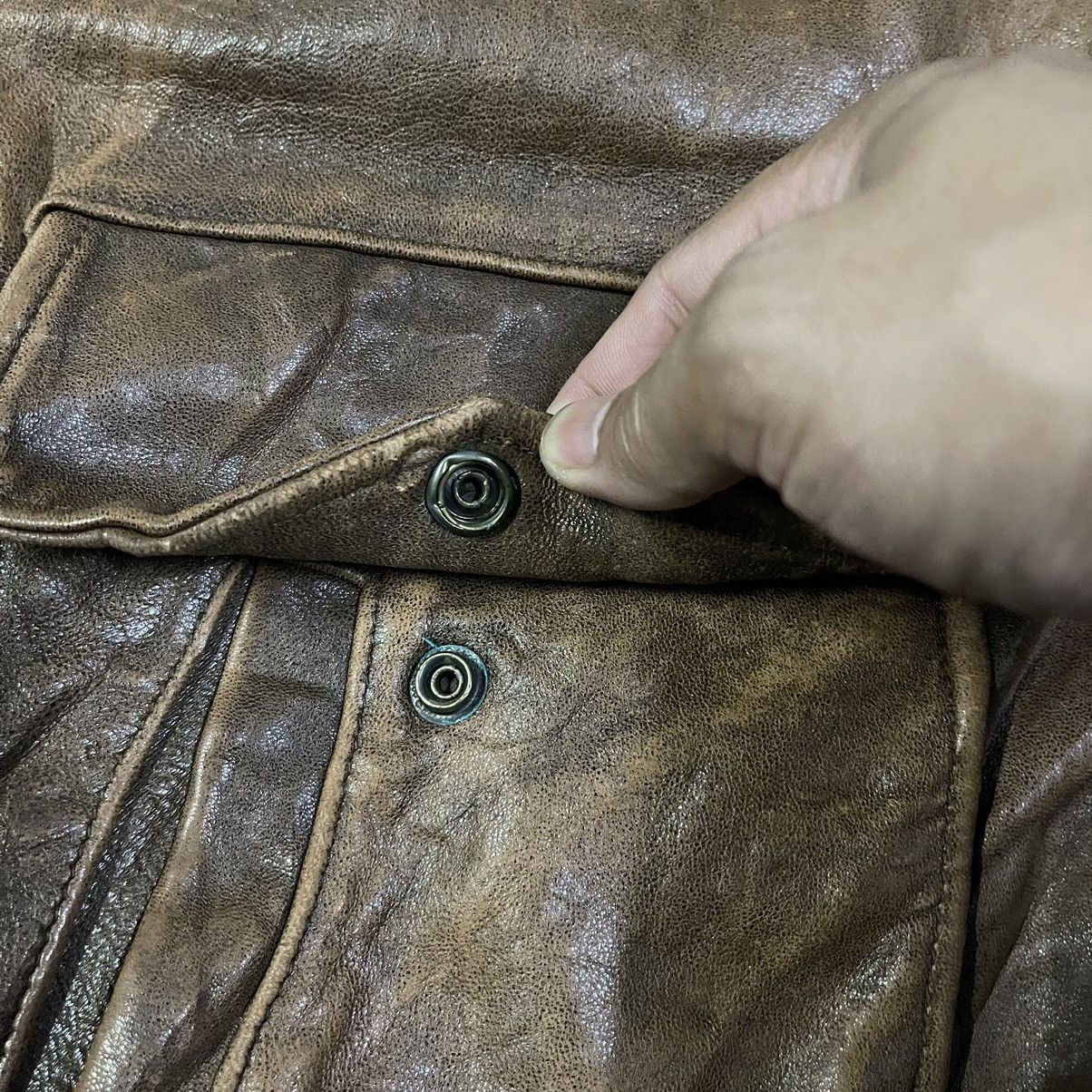 Leather Vintage Leather Bomber Jacket Size US M / EU 48-50 / 2 - 7 Thumbnail