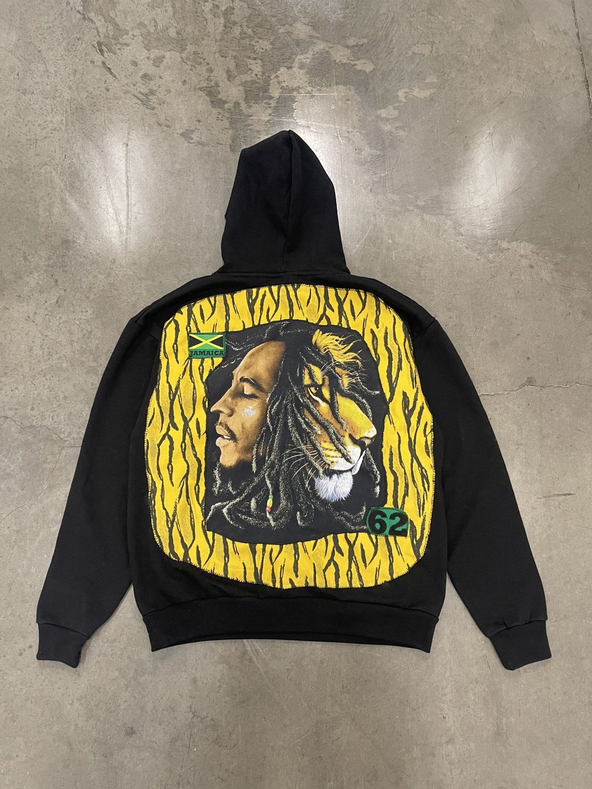 Bob Marley BLUESIN'S BOB MARLEY "I REMEMBER" PATCHWORK PULLOVER HOODIE Size US L / EU 52-54 / 3 - 1 Thumbnail
