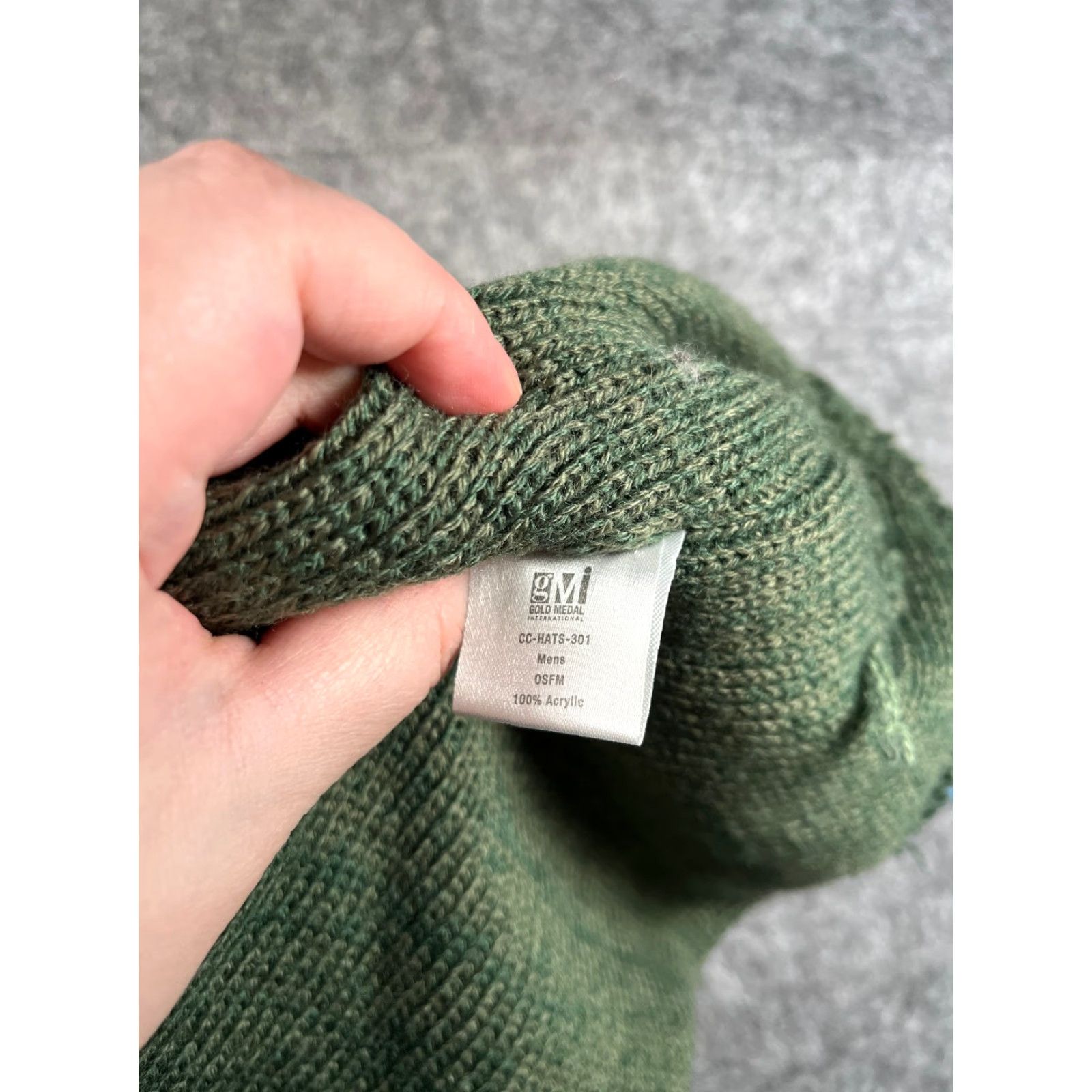 Vintage Gold Medal Beanie Adult One Size Green Knit 100% Acrylic Ski Clear Creek Toque Size ONE SIZE - 7 Thumbnail