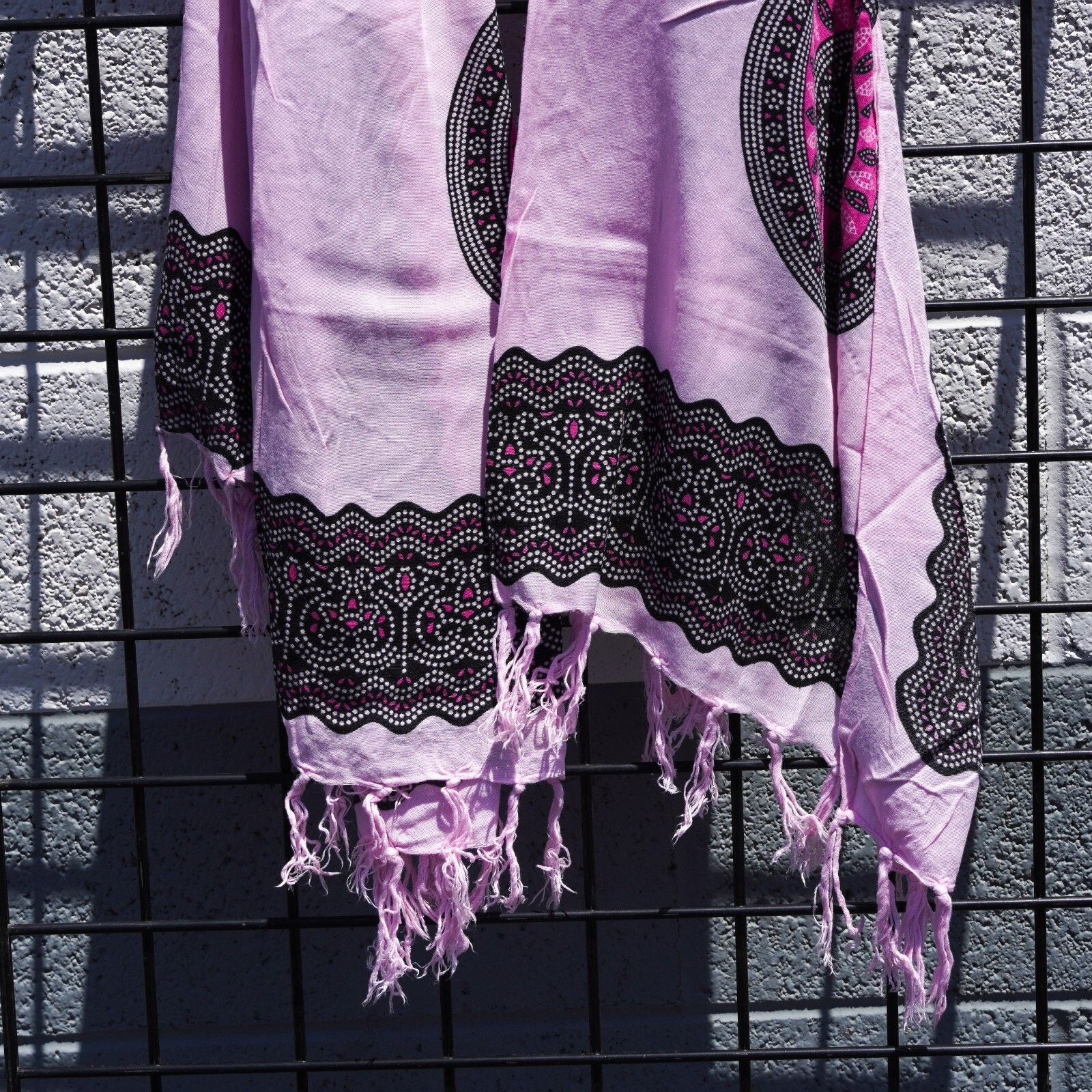 Other Pink Floral Mandala Pashmina Scarf Shawl Scarve Sarong 60x39 Size ONE SIZE - 2 Thumbnail