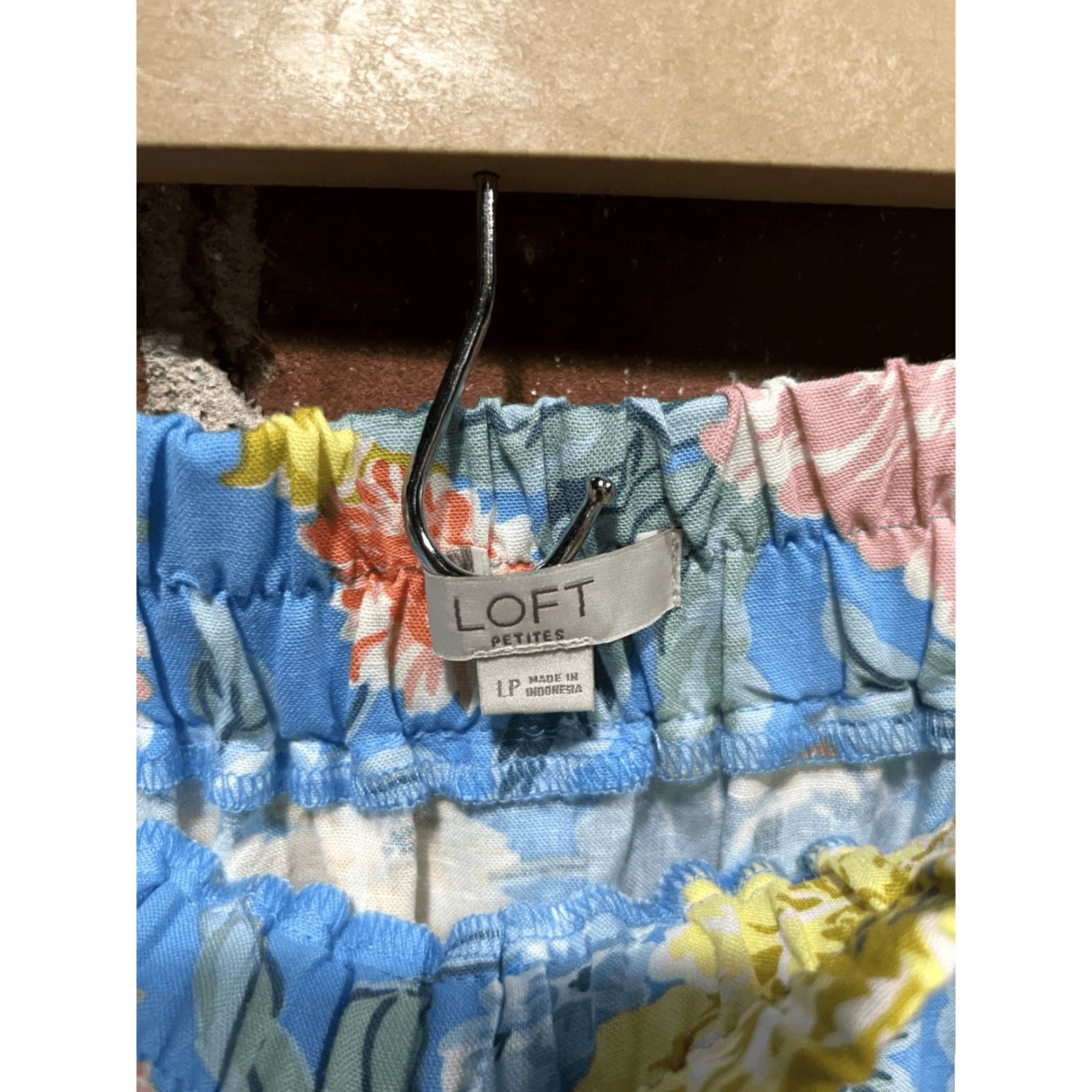 Loft Loft Blue Floral Maxi Skirt Pull On Size L Petite Womens Skirt Size 36" / US 14 / IT 50 - 3 Thumbnail