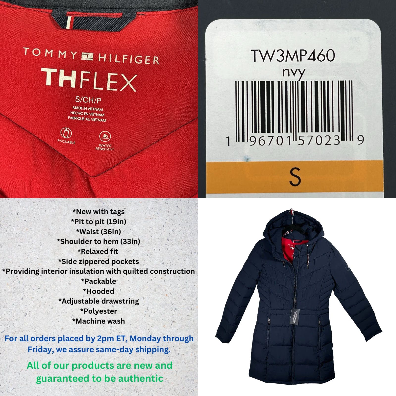 Tommy Hilfiger Tommy Hilfiger Women's Full Zip Long Jacket Shirt? Size S / US 4 / IT 40 - 8 Thumbnail