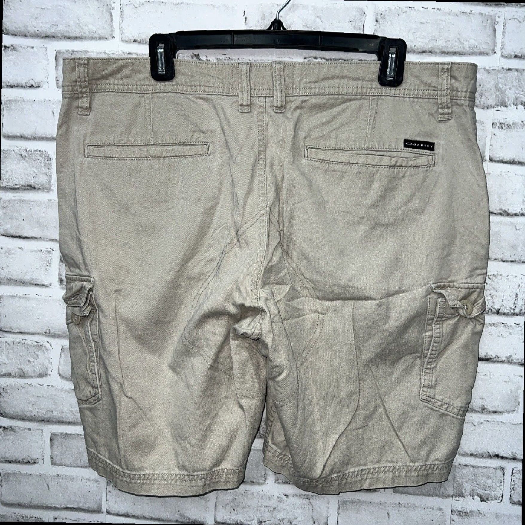 Oakley Oakley Mens Beige Cargo Shorts Size 36 Size US 36 / EU 52 - 4 Thumbnail