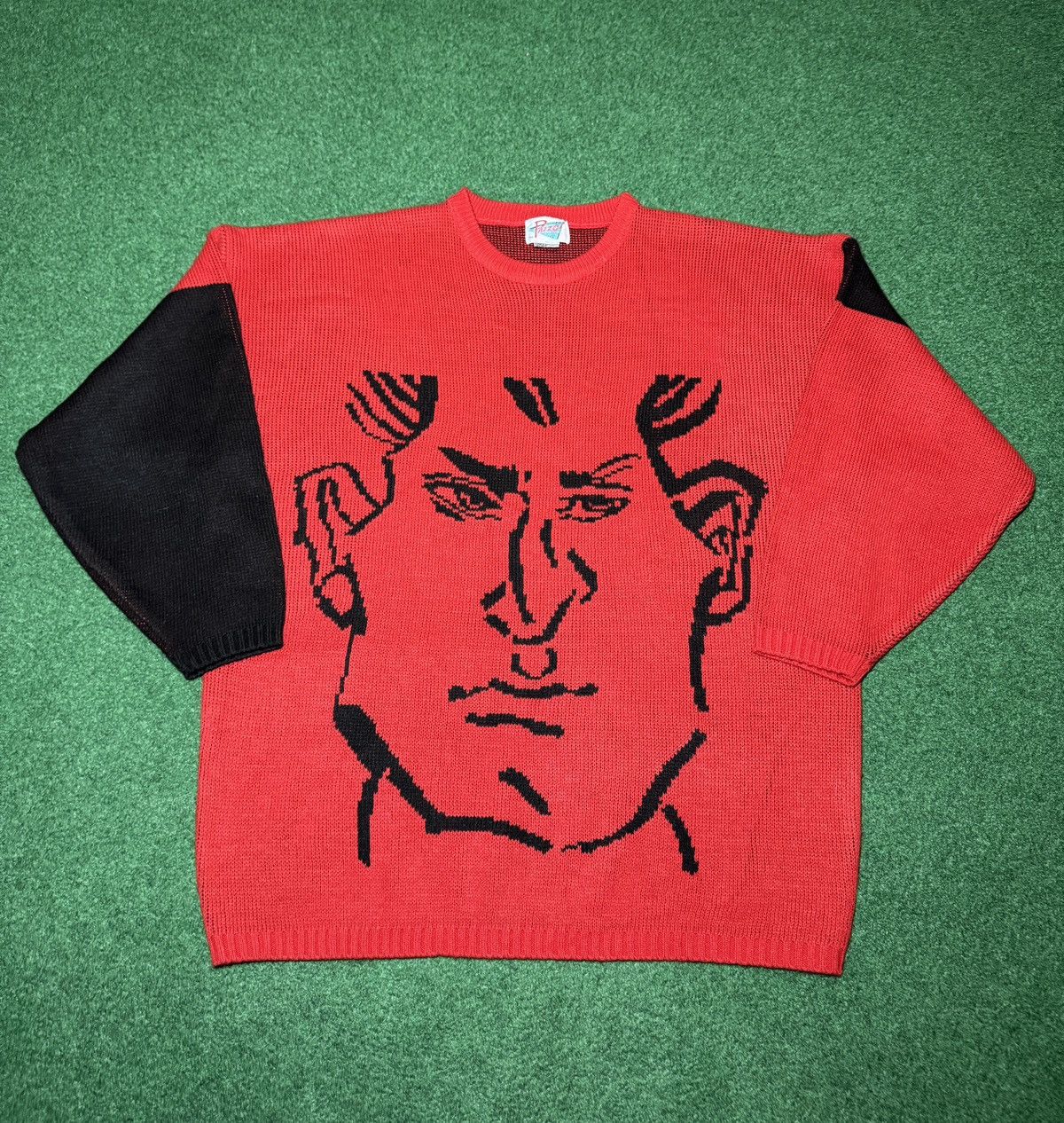 Pazzo Pazzo Vintage Knit Oversized Large Art Pop Culture Sweater Size L / US 10 / IT 46 - 1 Thumbnail