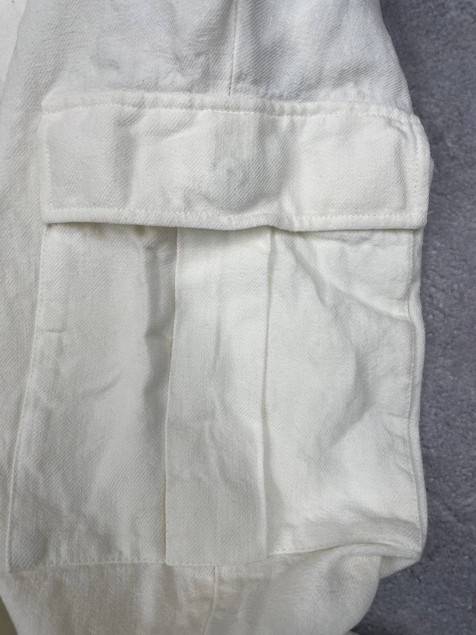 Suitsupply Suitsupply Men Pure Linen Cargo Pants Blake Flat Front White Size US 38 / EU 54 - 10 Thumbnail
