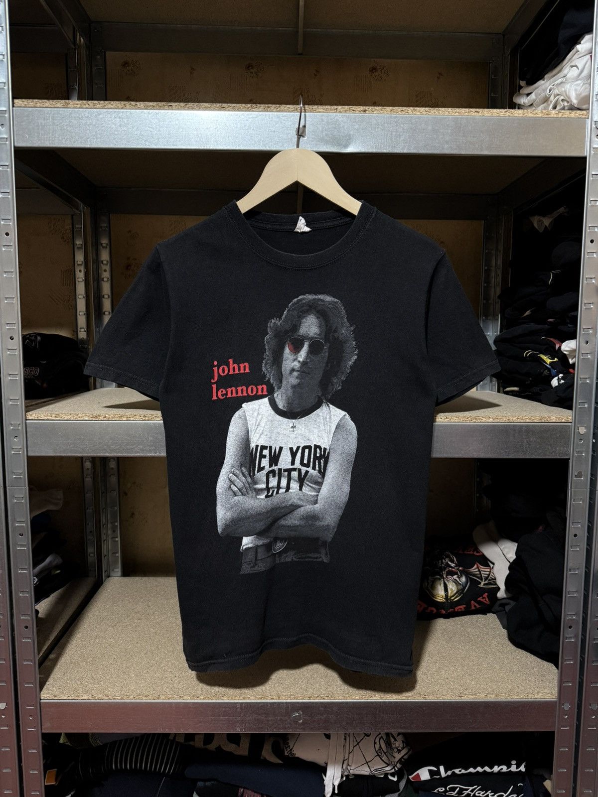 Band Tees × Vintage Vintage 90’s John Lennon The Beatles New York City T-Shirt Size US S / EU 44-46 / 1 - 1 Thumbnail