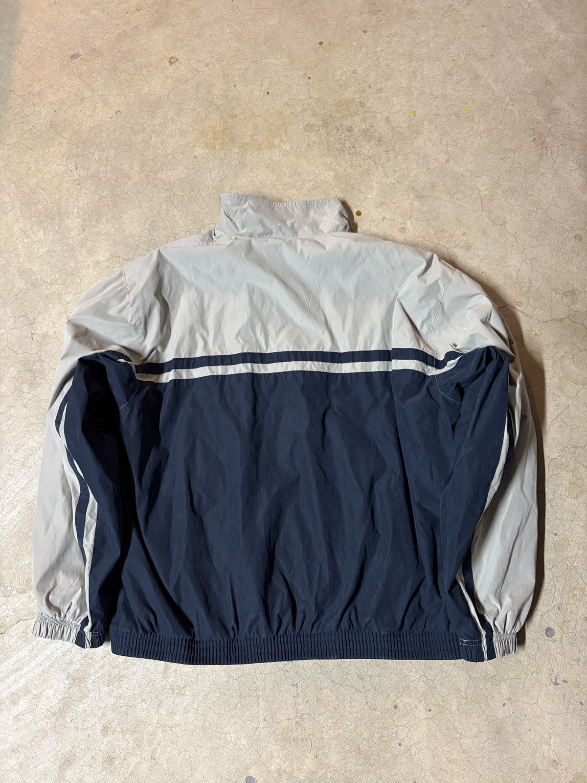 Croft & Barrow Vintage 90s Croft & Barrow Stripe Windbreaker Jacket Navy Size US L / EU 52-54 / 3 - 4 Thumbnail