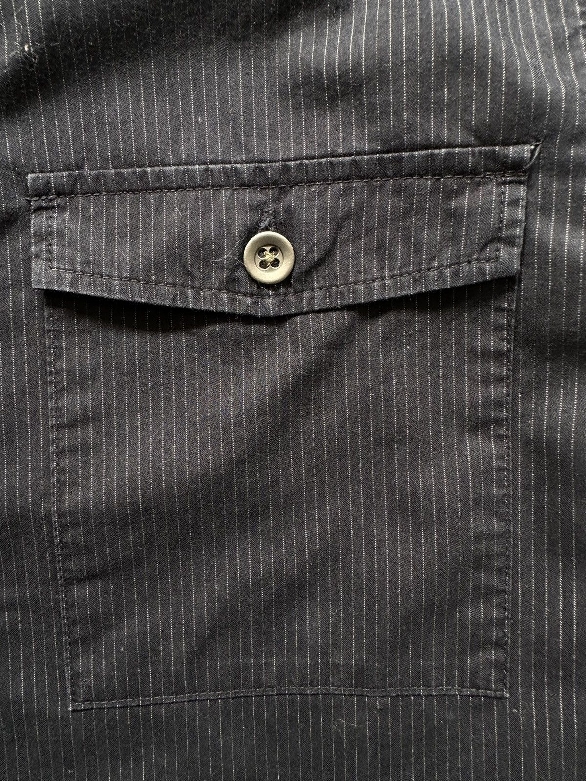 Lounge Lizard 00's - Lounge Lizard pinstripe double pocket shirt Size US M / EU 48-50 / 2 - 13 Thumbnail