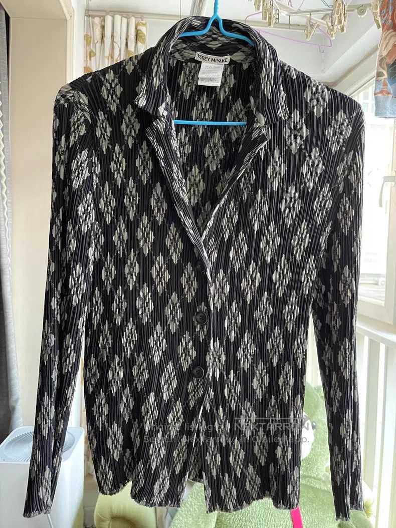 Issey Miyake Issey Miyake Black Pleated Cardigan Size M / US 6-8 / IT 42-44 - 4 Thumbnail