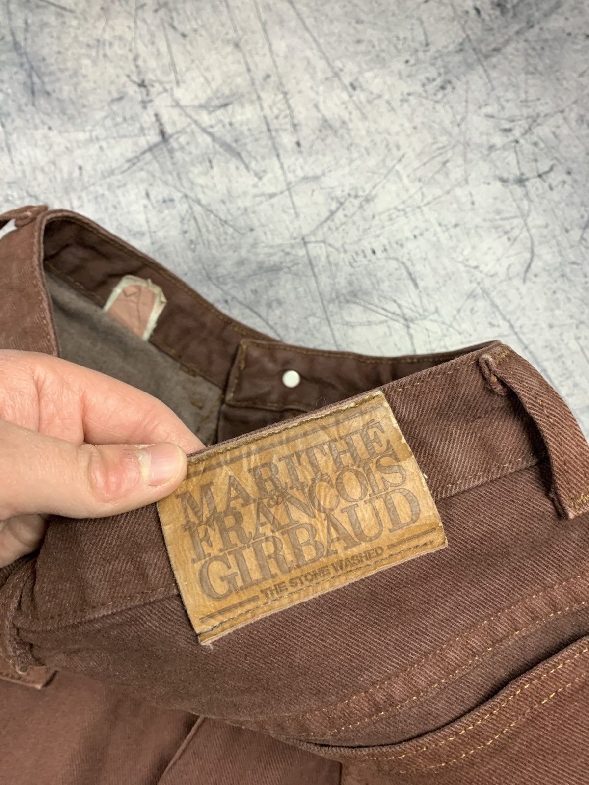 Marithe + Francois Girbaud Vintage Marithe Francois Girbaud Brown Jeans Avant Garde Size US 27 - 4 Thumbnail