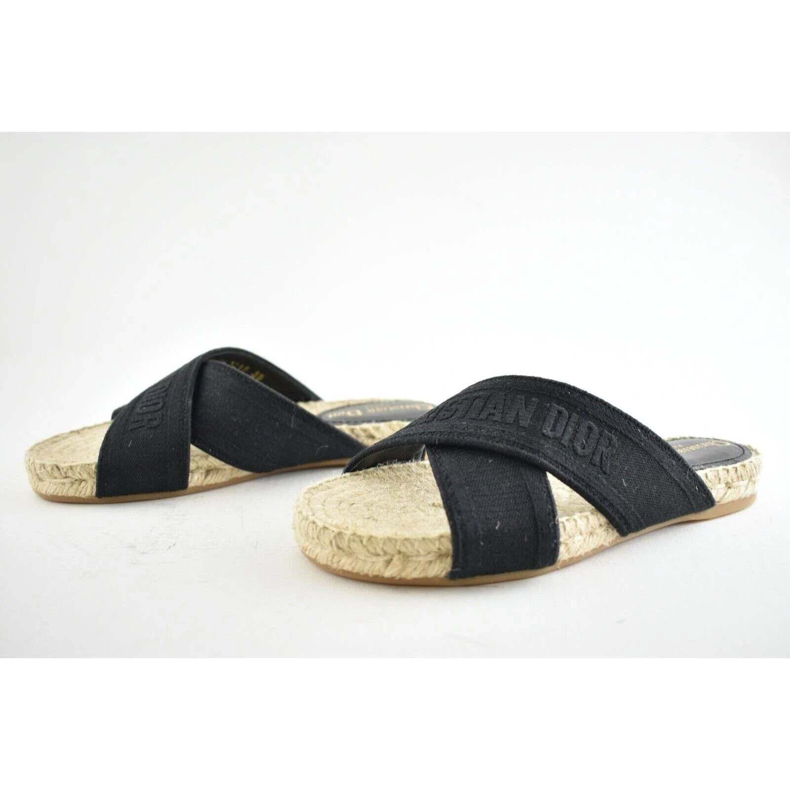 Dior Christian Dior Granville Dway Black Espadrille Size US 7.5 / IT 37.5 - 10 Thumbnail