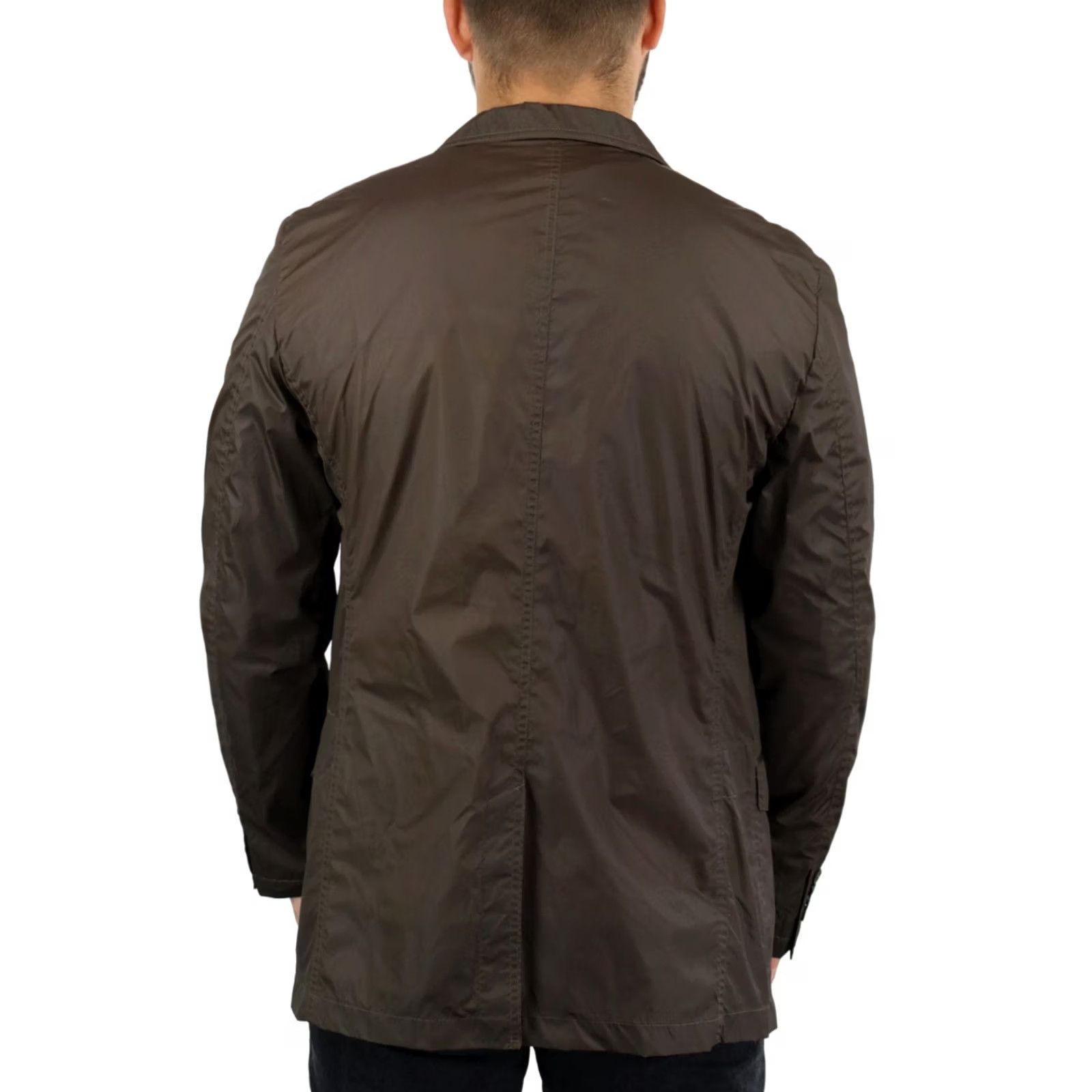 Massimo Dutti Massimo Dutti Jacket Men's US 48 Pockets Button Notch Lapel Short Sleeve Regular Brown 2025 Jacket Size US M / EU 48-50 / 2 - 2 Thumbnail