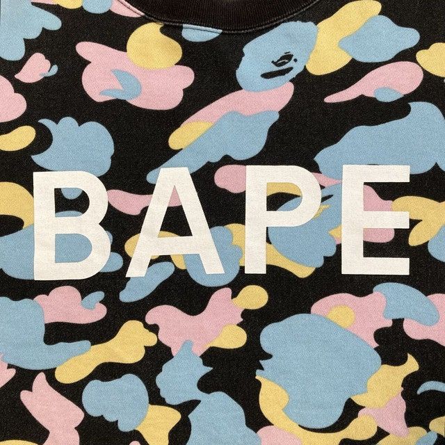 Bape BAPE LOGO multi camo sweat shirt cotton candy camo APE Size US L / EU 52-54 / 3 - 2 Thumbnail