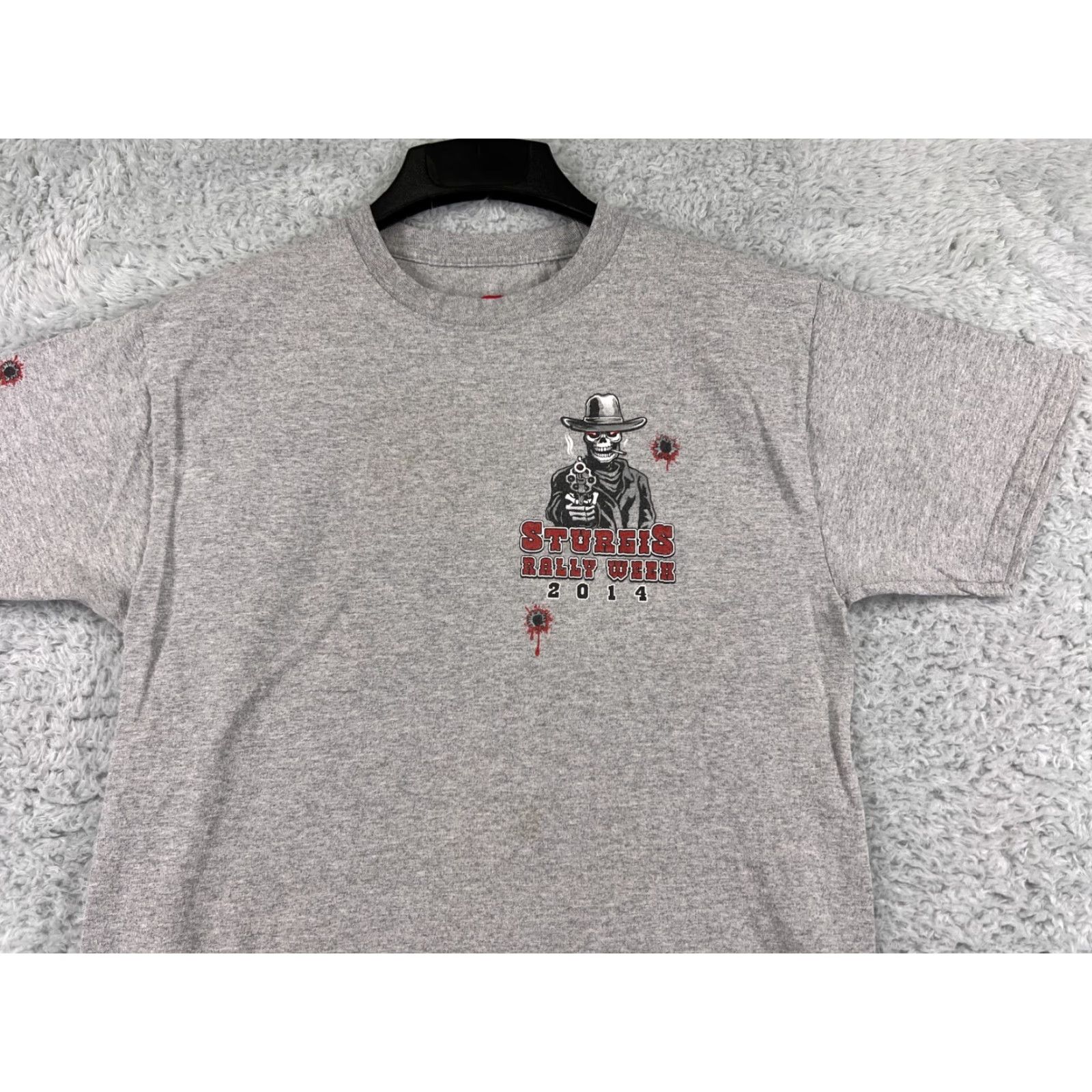 Vintage Sturgis Shirt Womens Medium Gray Black Hills Rally 2014 74th Cotton Blend Logo Tee American Motorcycle Womens M Gray 2014 Rally Size M / US 6-8 / IT 42-44 - 5 Thumbnail