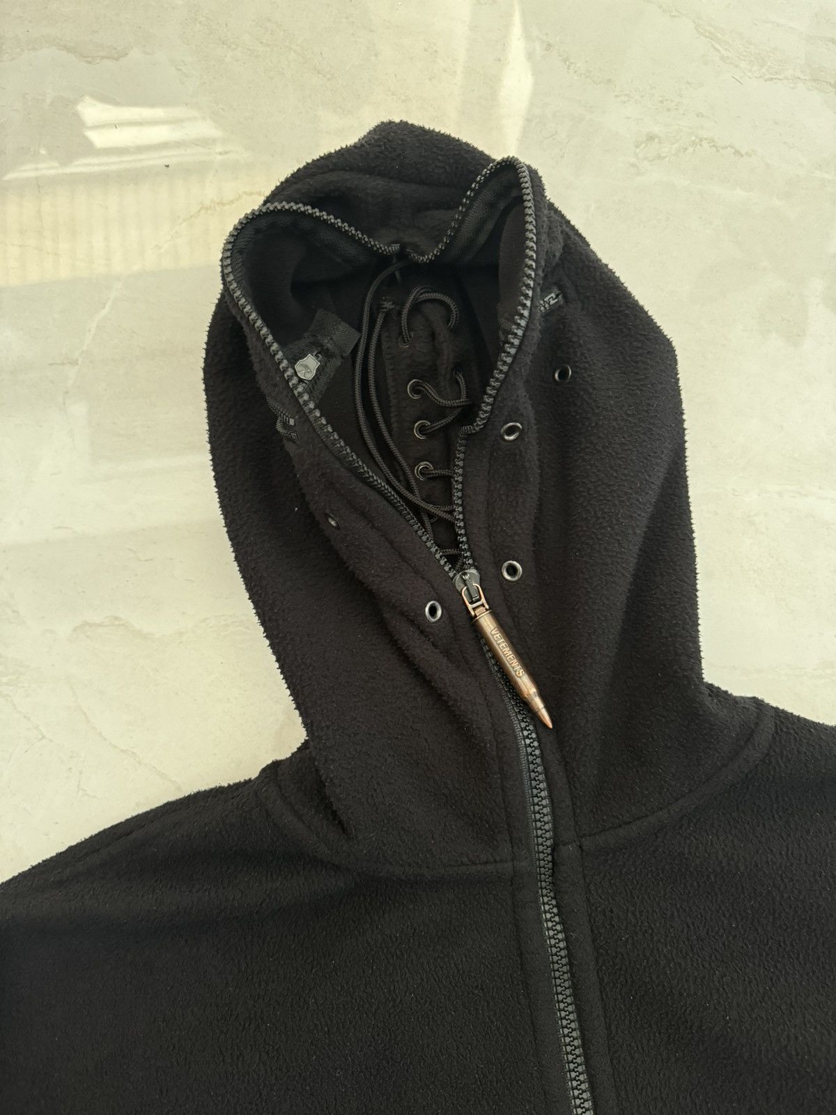 Vetements *RARE* Vetements SS19 Black Gimp Mask Bullet Fleece Hoodie Size US L / EU 52-54 / 3 - 2 Thumbnail
