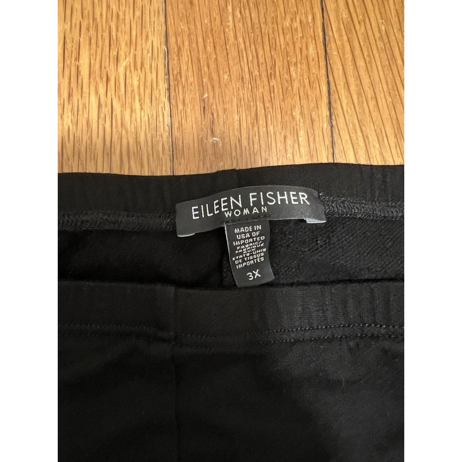 Eileen Fisher Eileen Fisher Crop Leg Crepe tencel Pants 3X Black A003096 Size 36" / US 14 / IT 50 - 3 Thumbnail