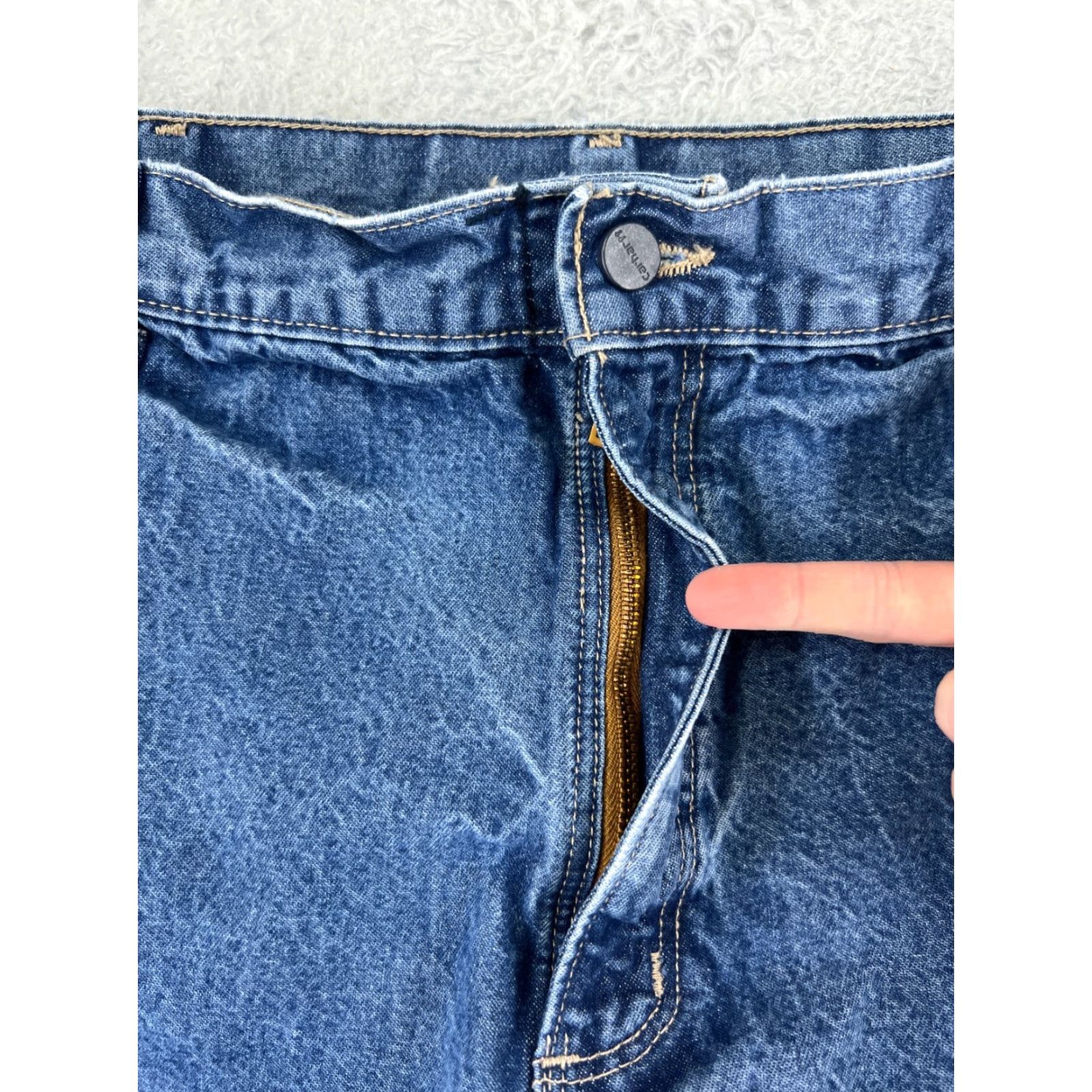 Carhartt Carhartt Jeans Mens 40 Blue Denim Original Fit FR Cat 2 2112 Carpenter Size US 40 / EU 56 - 7 Thumbnail