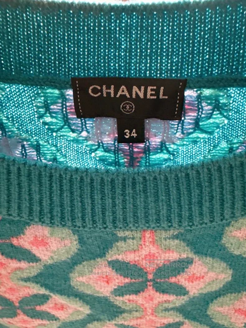 Chanel Chanel Colourful knitted off-the-shoulder long sleeves Size XXS / US 00 / IT 34 - 2 Thumbnail