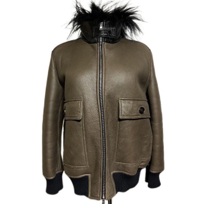 Marni Marni full fur lining leather blouson bomber jacket 42 olive Size M / US 6-8 / IT 42-44 - 10 Thumbnail