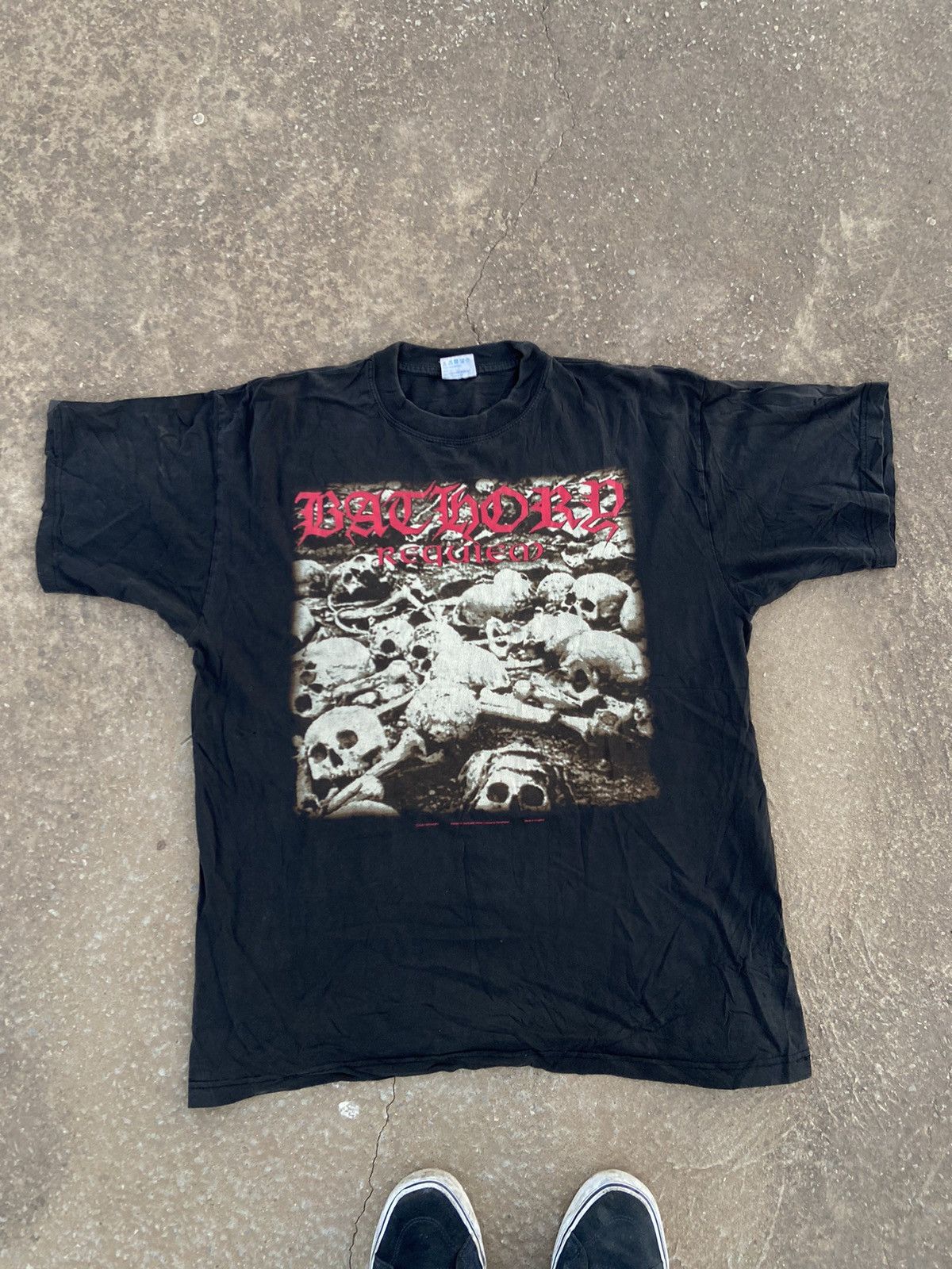 Pre-owned Band Tees X Rock T Shirt Vintage 2001 Bathory - Requiem T-shirt Like Mayhem Burzum In Black
