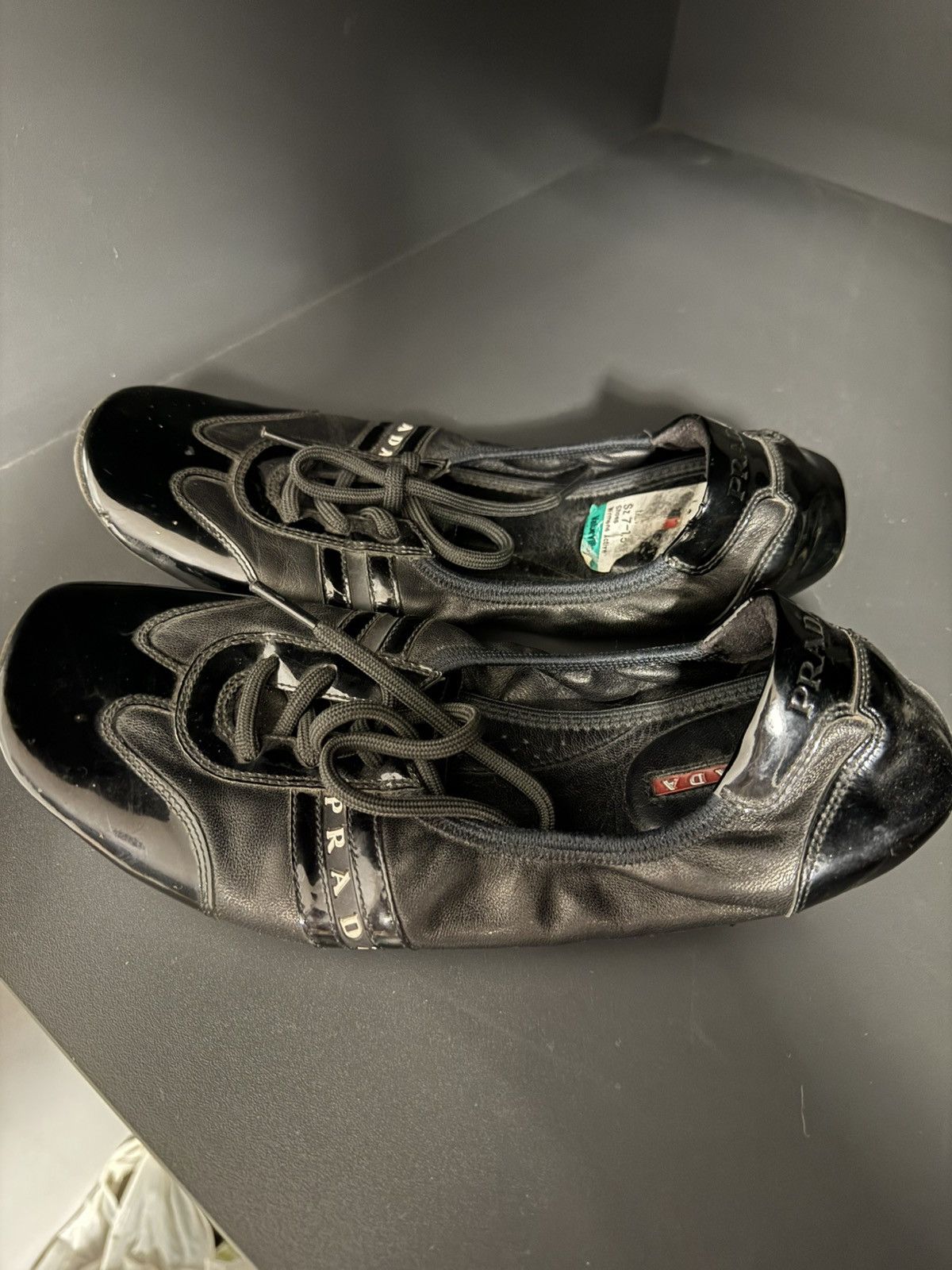 Prada Vintage Prada Patent Leather Ballet Flats – EU 38 / US 8 Size US 8 / IT 38 - 2 Thumbnail