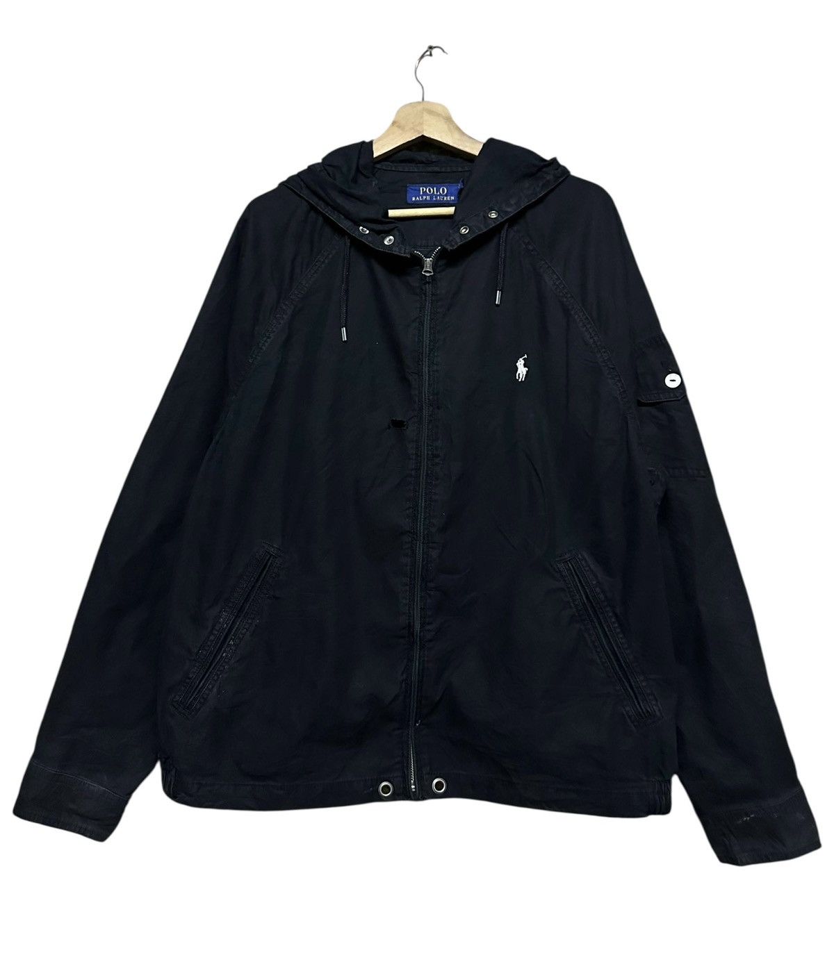 Polo Ralph Lauren Polo Ralph Lauren Black Bomber Zipper Hoodies Jacket Size US XL / EU 56 / 4 - 1 Thumbnail