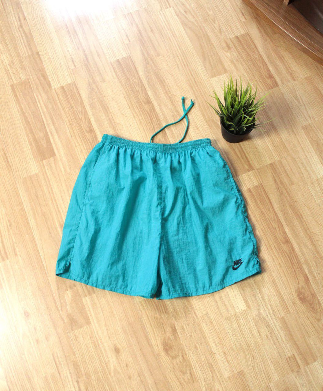 Nike × Vintage 🔥 80s Nike Nylon Vintage Shorts Swimwear Big Logo Y2K Drill Size US 32 / EU 48 - 1 Thumbnail