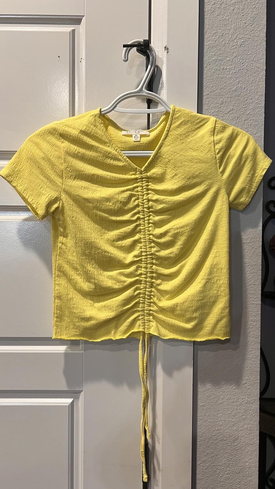 Other Stylish Yellow Ruched Tee Shirt Size S / US 4 / IT 40 - 1 Thumbnail