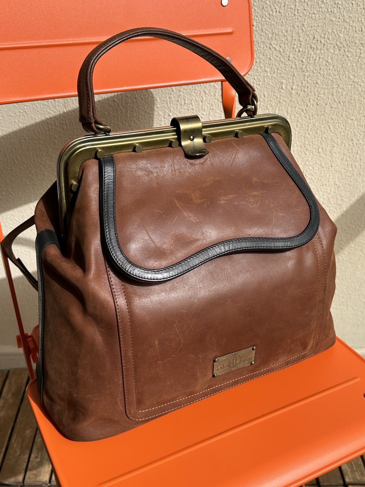 Other LaLaQueen Large Doctor Bag Brown Leather Size ONE SIZE - 3 Thumbnail