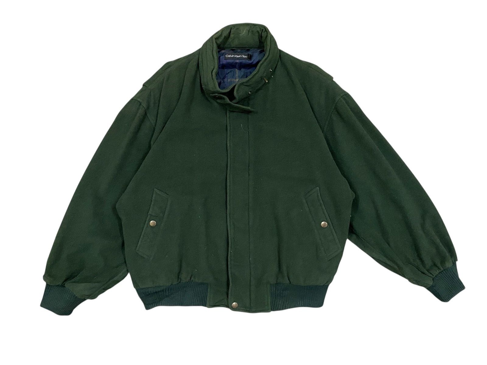 Calvin Klein Vtg Calvin Klein Sport Wool Bomber Jacket Size US M / EU 48-50 / 2 - 1 Thumbnail