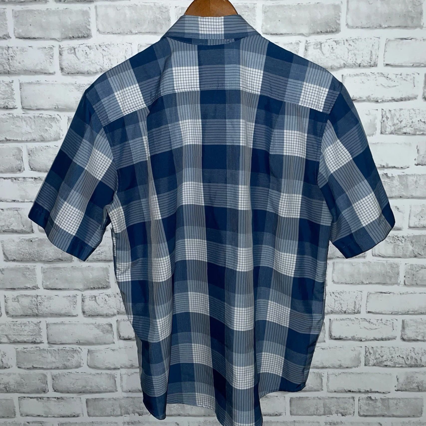 Orvis Orvis Plaid Blue Short Sleeve Button-Down Athletic Shirt Mens Size L Size US L / EU 52-54 / 3 - 5 Thumbnail