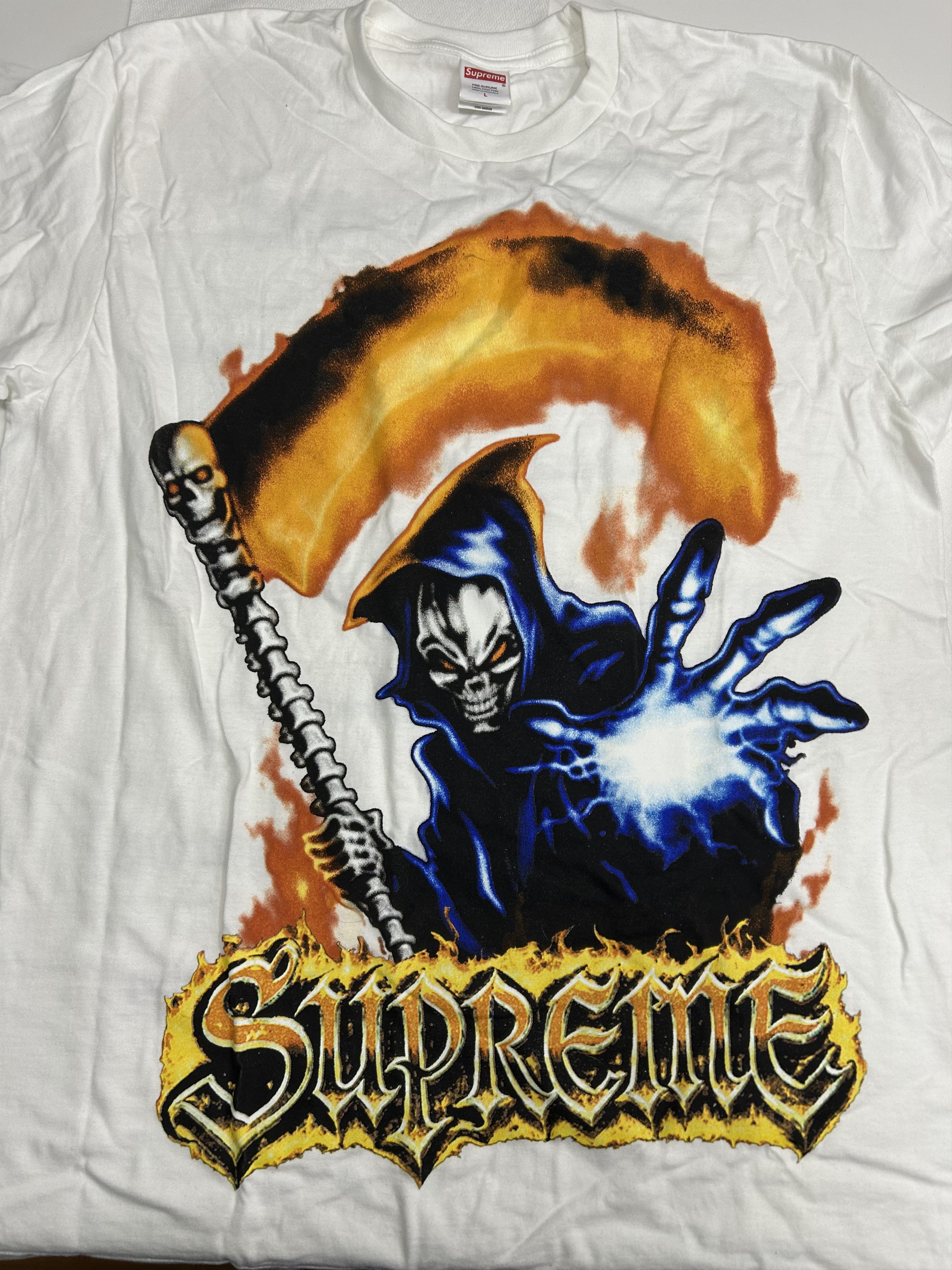 Supreme Supreme Grim Reaper Tee White Large Size US L / EU 52-54 / 3 - 1 Thumbnail