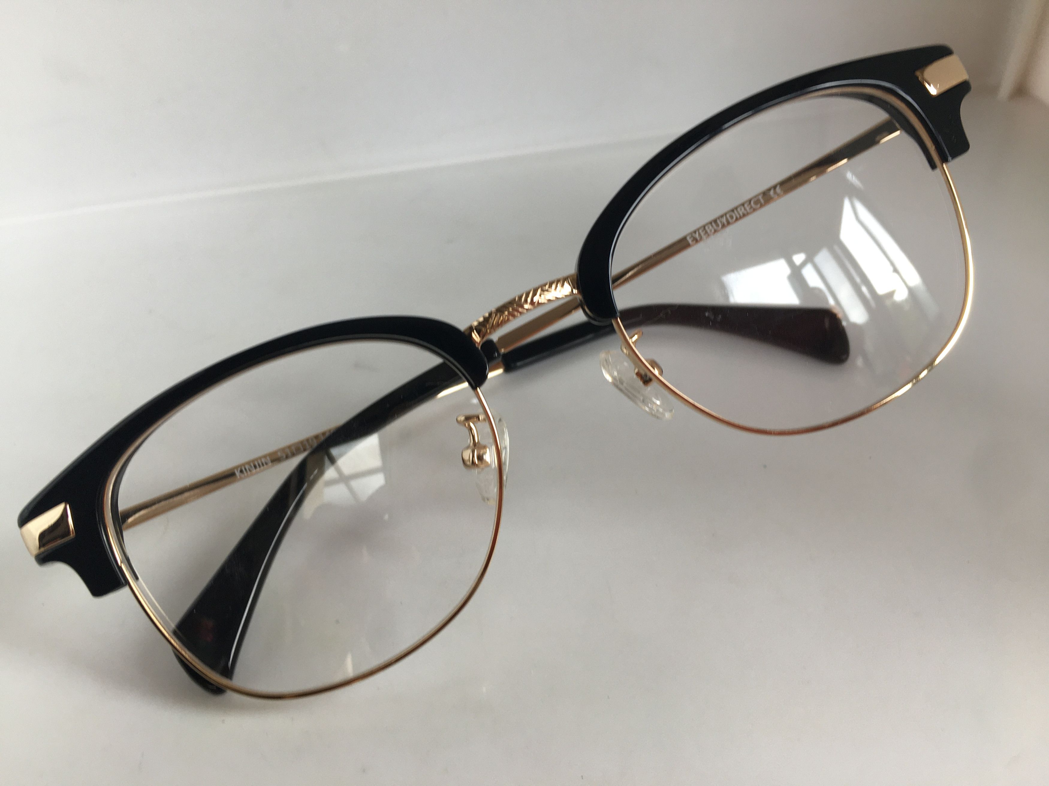 Other Eyebuydirect Malcolm X Black Gold Eyeglasses Frame Size ONE SIZE - 5 Thumbnail